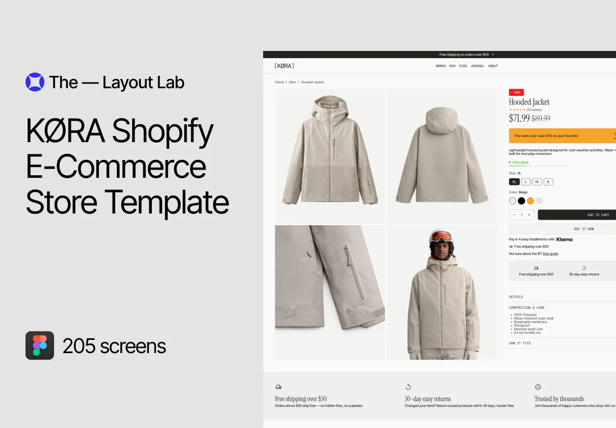 KØRA Shopify Store E-Commerce Template