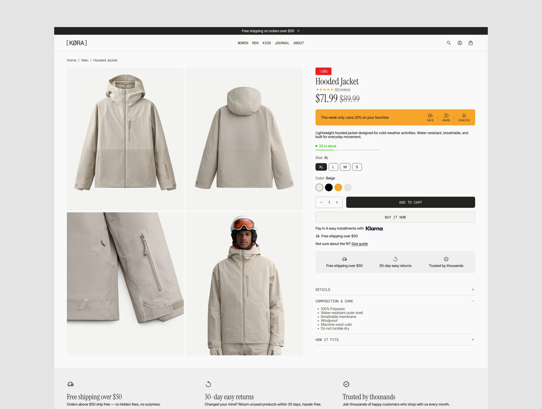 KØRA Shopify Store E-Commerce Template