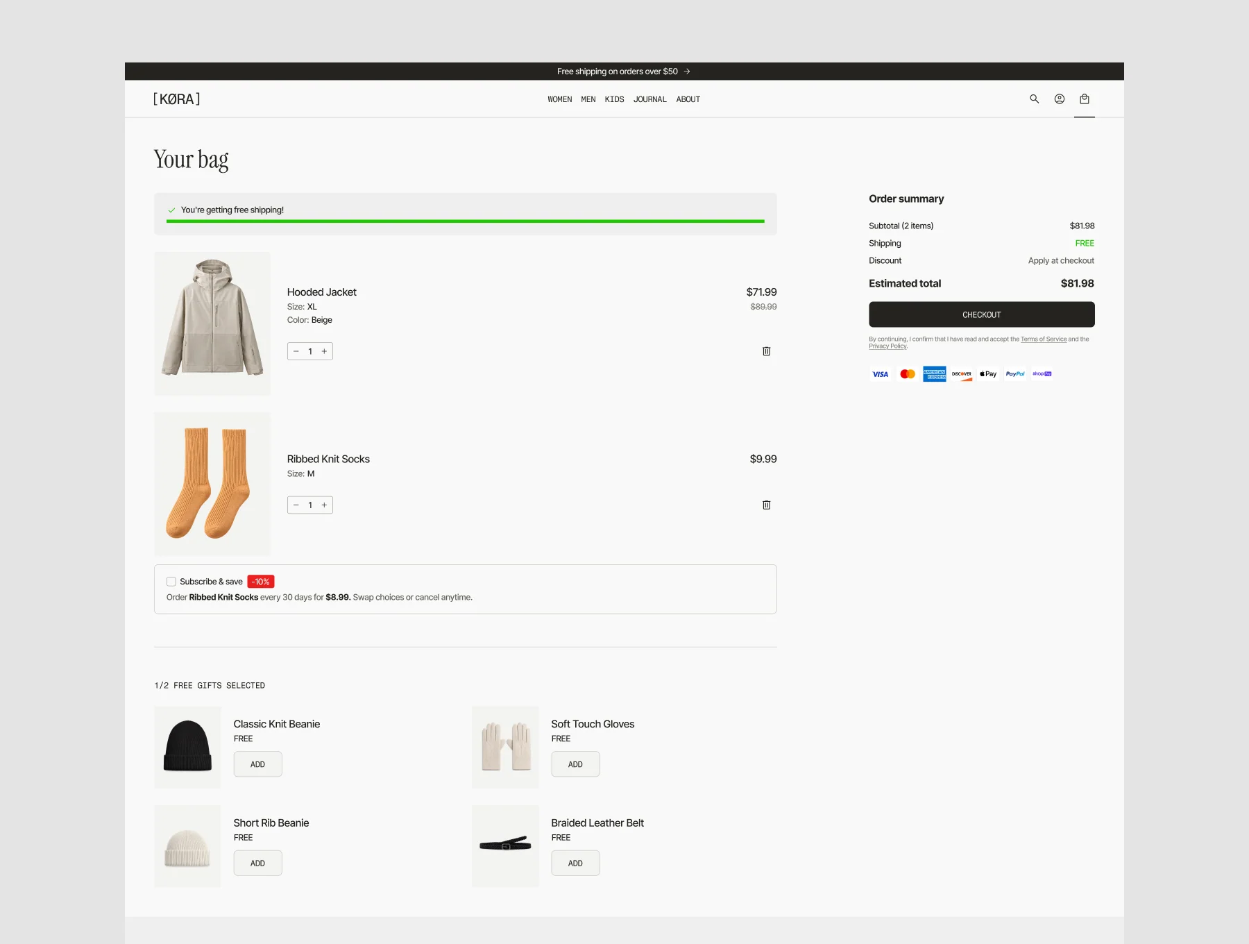 KØRA Shopify Store E-Commerce Template 5