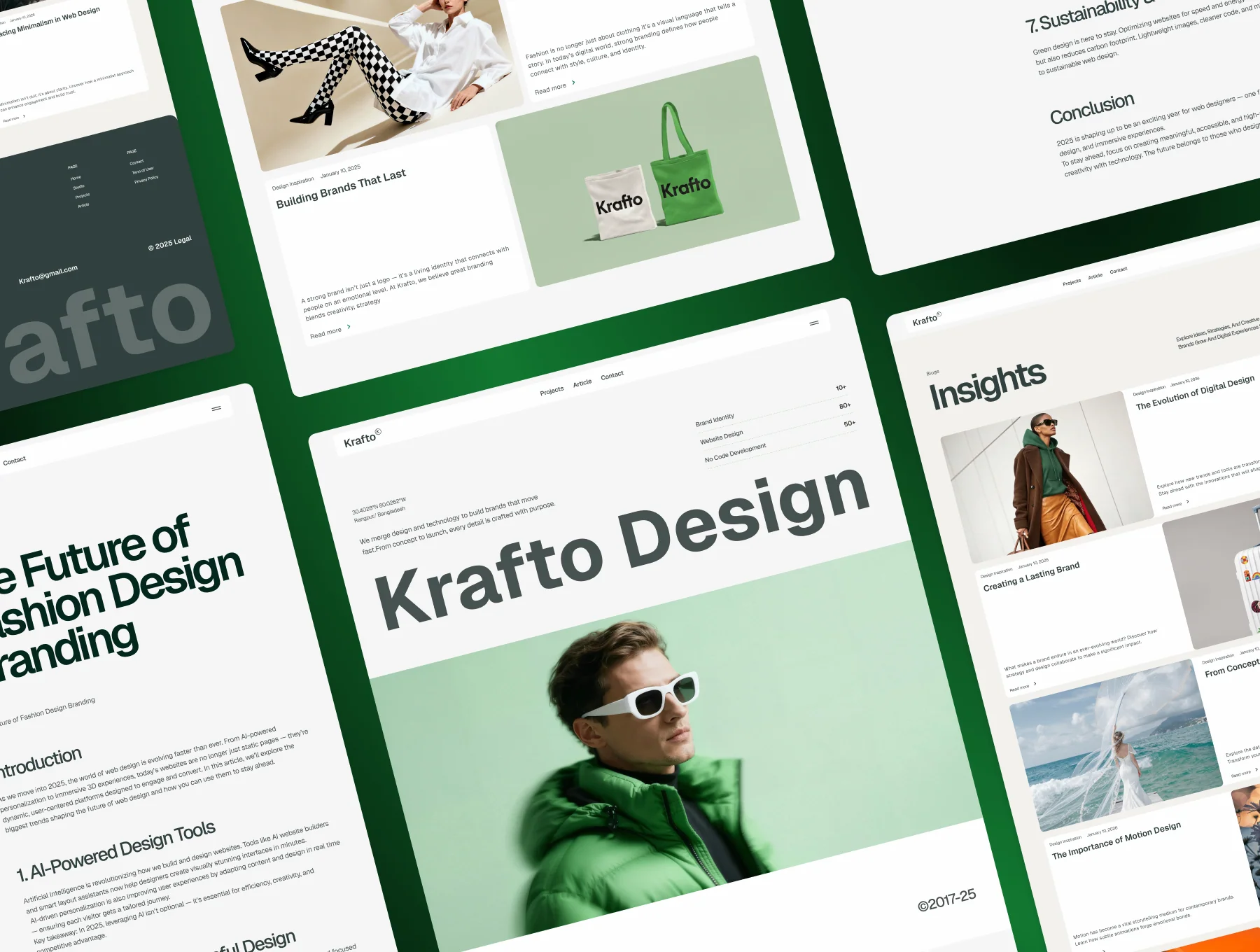 Krafto - Bold Modern  Portfolio & Agency Website Framer  Template 2