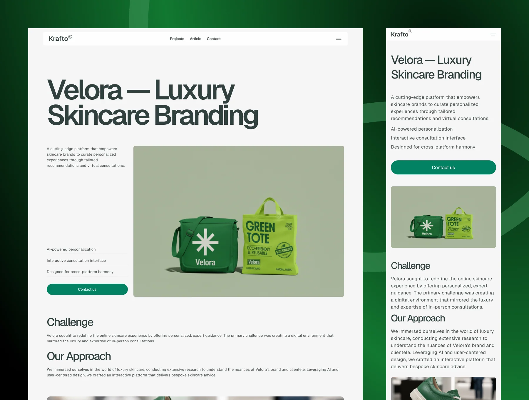 Krafto - Bold Modern  Portfolio & Agency Website Framer  Template 3