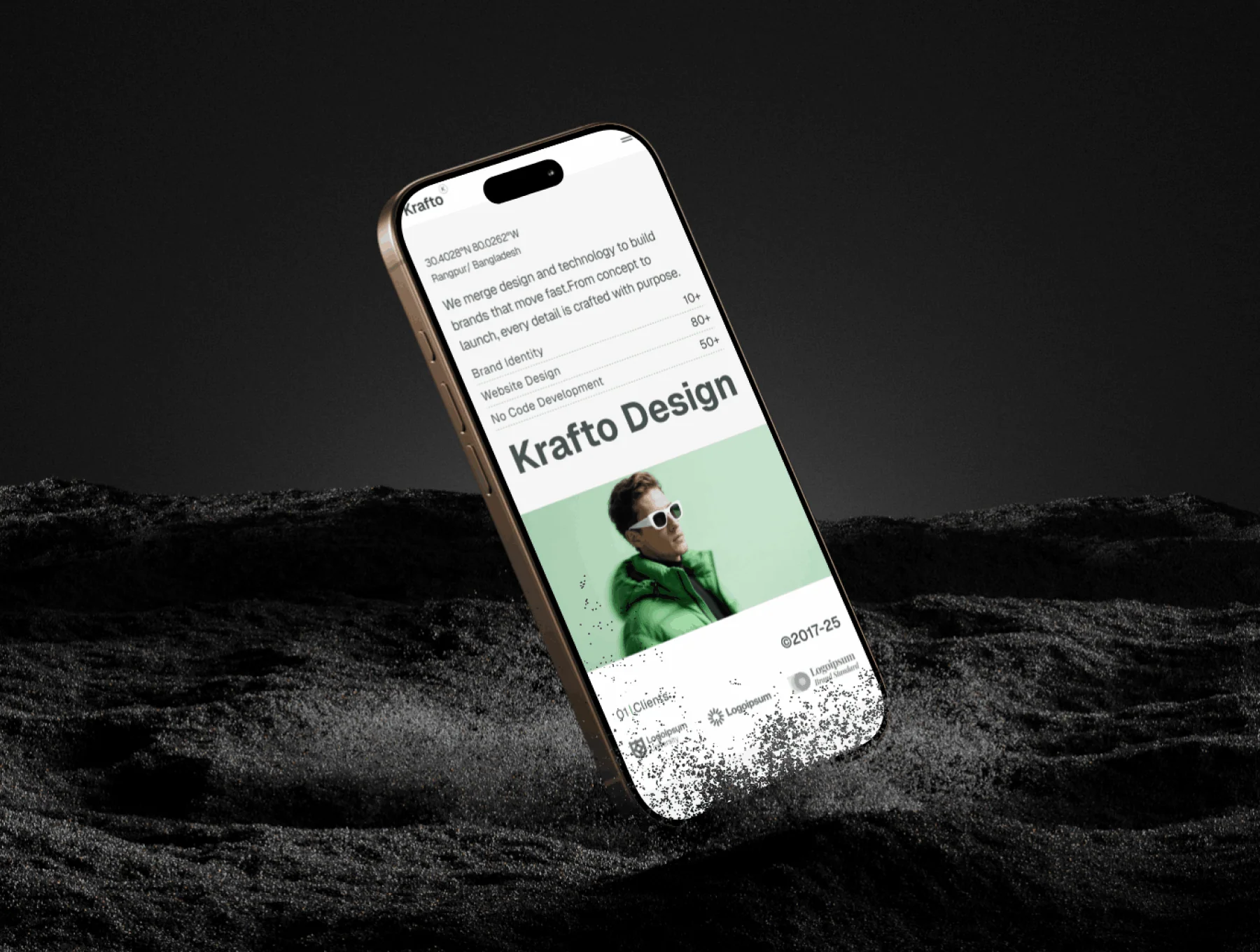Krafto - Bold Modern  Portfolio & Agency Website Framer  Template 6