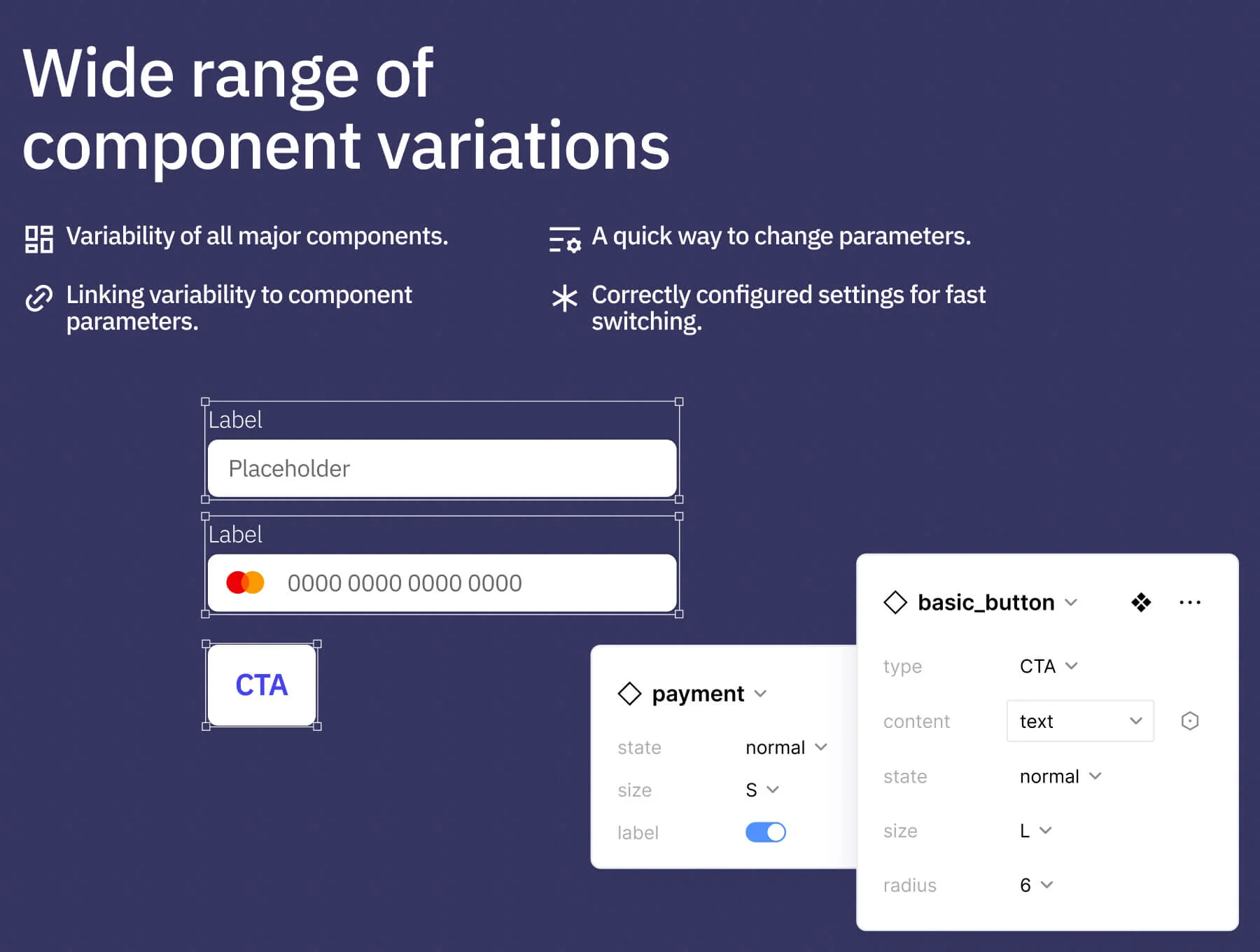 Krapka UI System [v2.0] – Figma UI components library + ready-made UI blocks. Variables included. 6