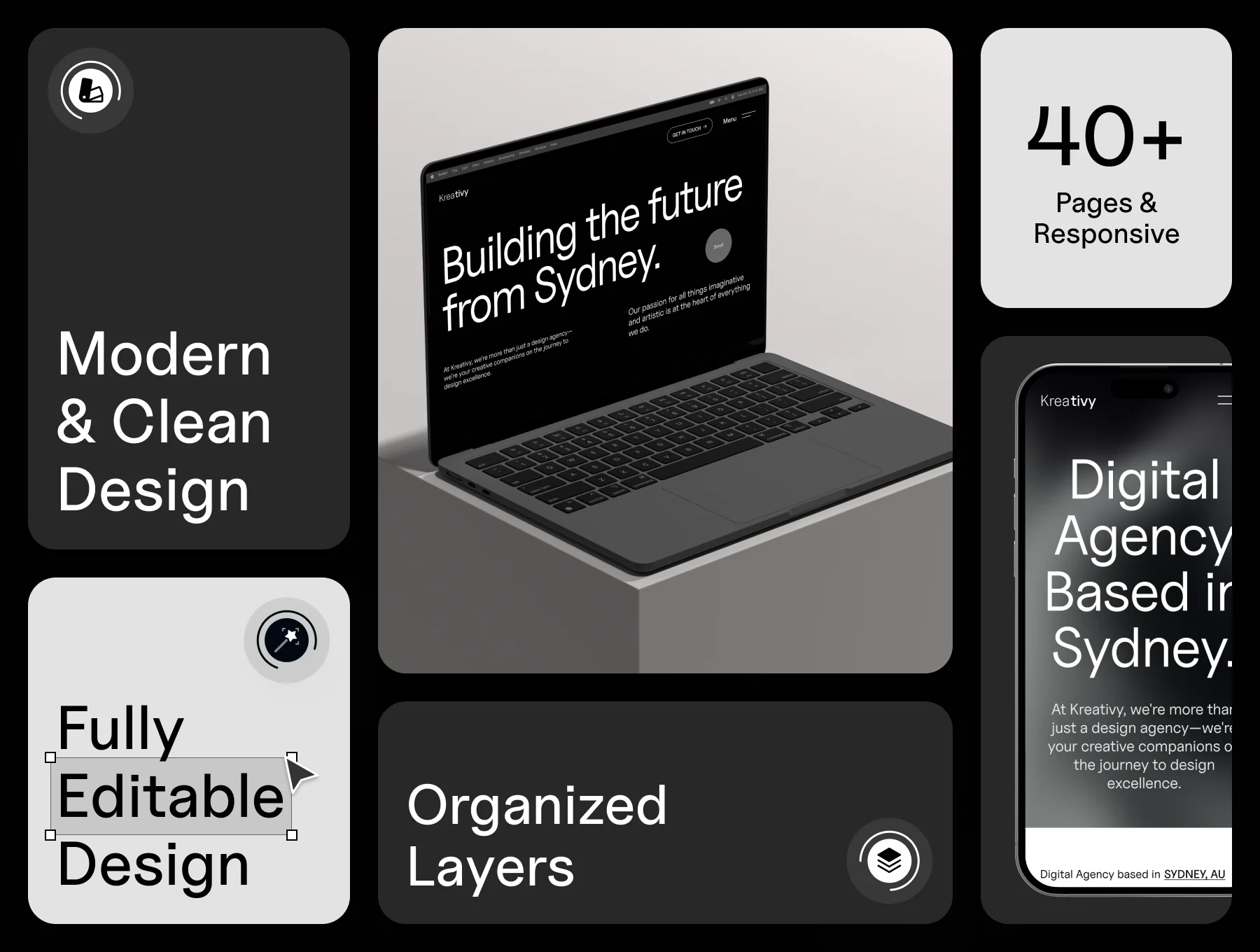 Kreativy - Digital Website Agency UI Kit 2