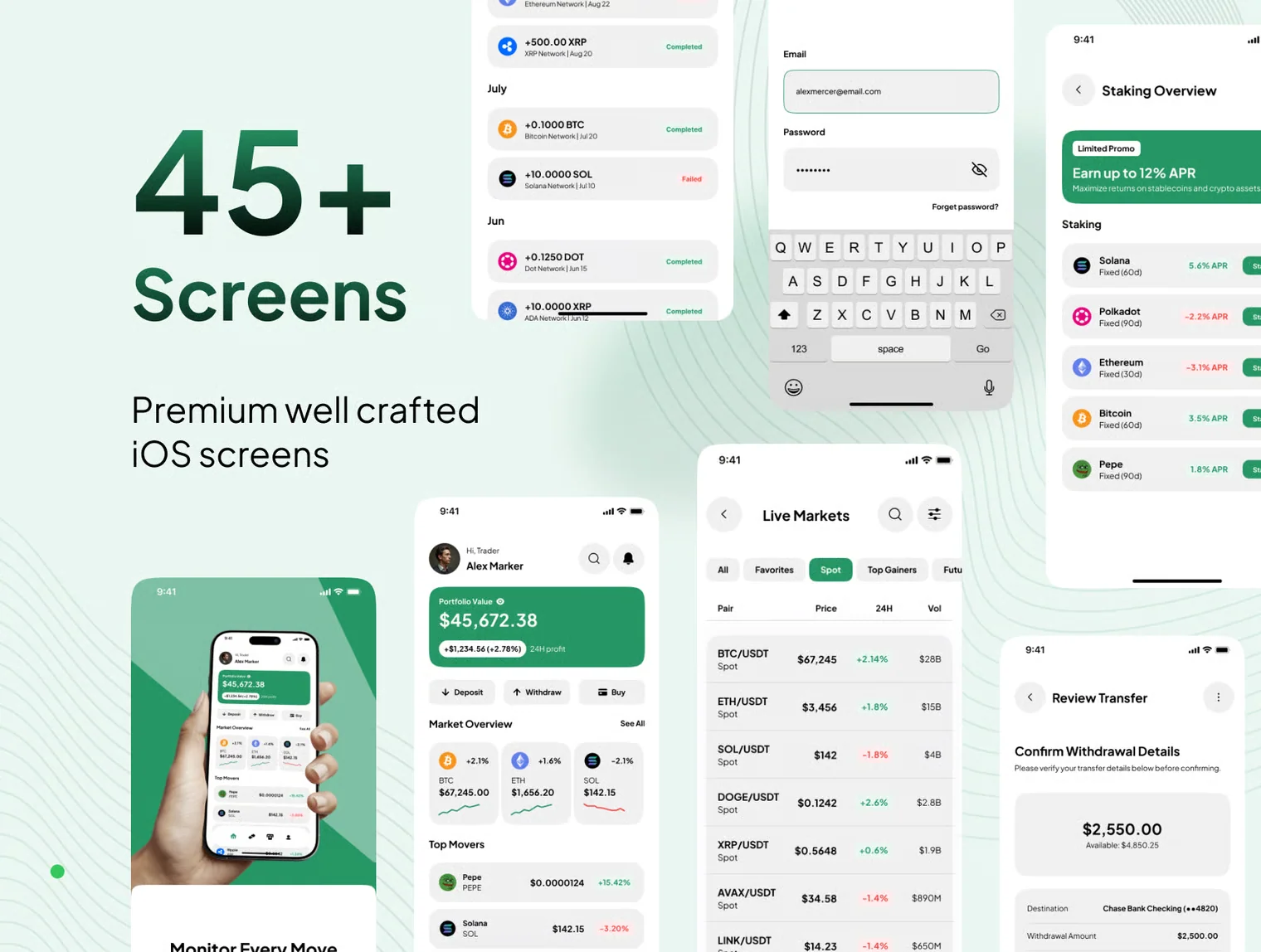 Kripva – Crypto Wallet & Trading App UI Kit 2