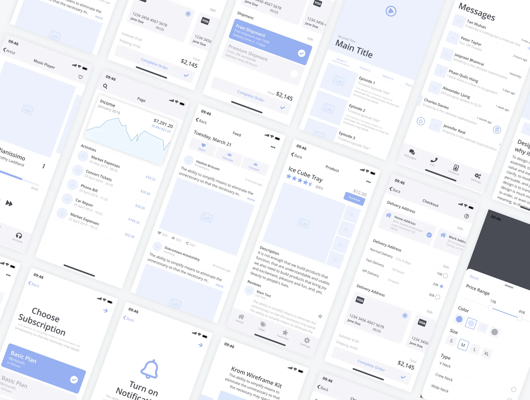 Krom Mobile Wireframe Kit 7
