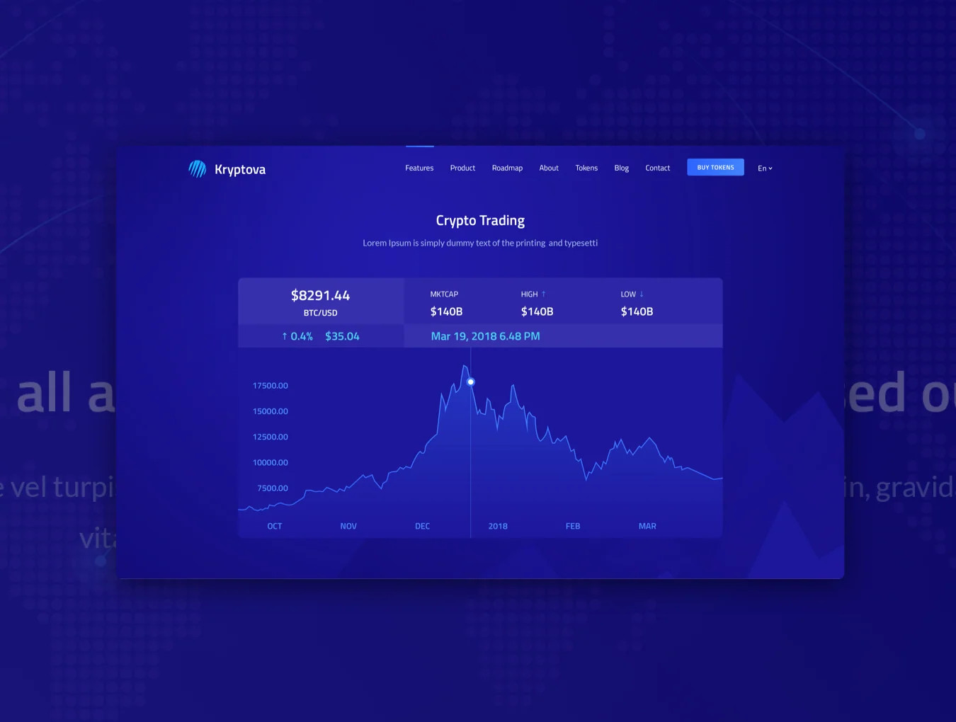 Kryptova ICO Landing Page 3