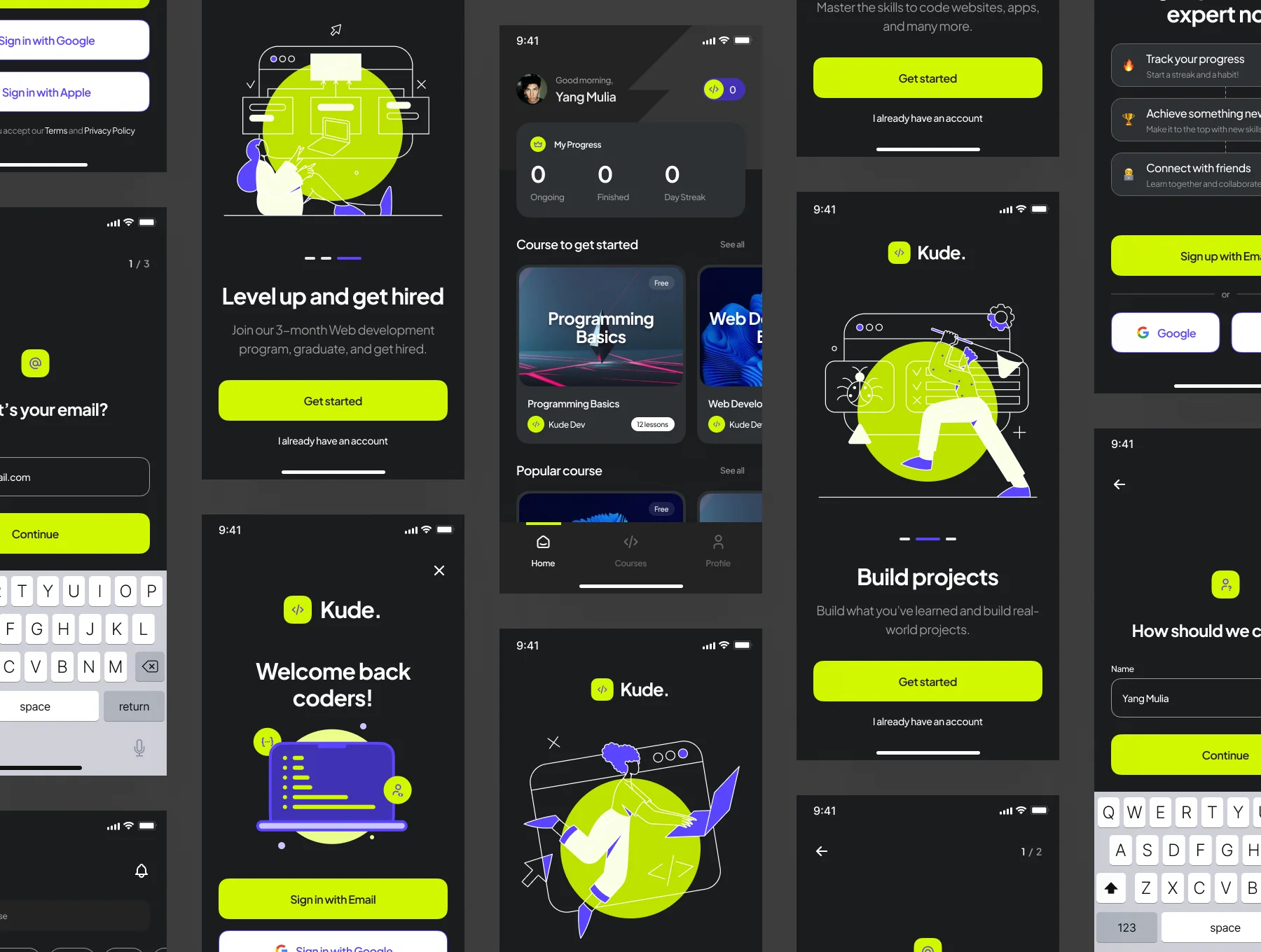 Kude - Learn Coding Mobile Apps UI Kit 6