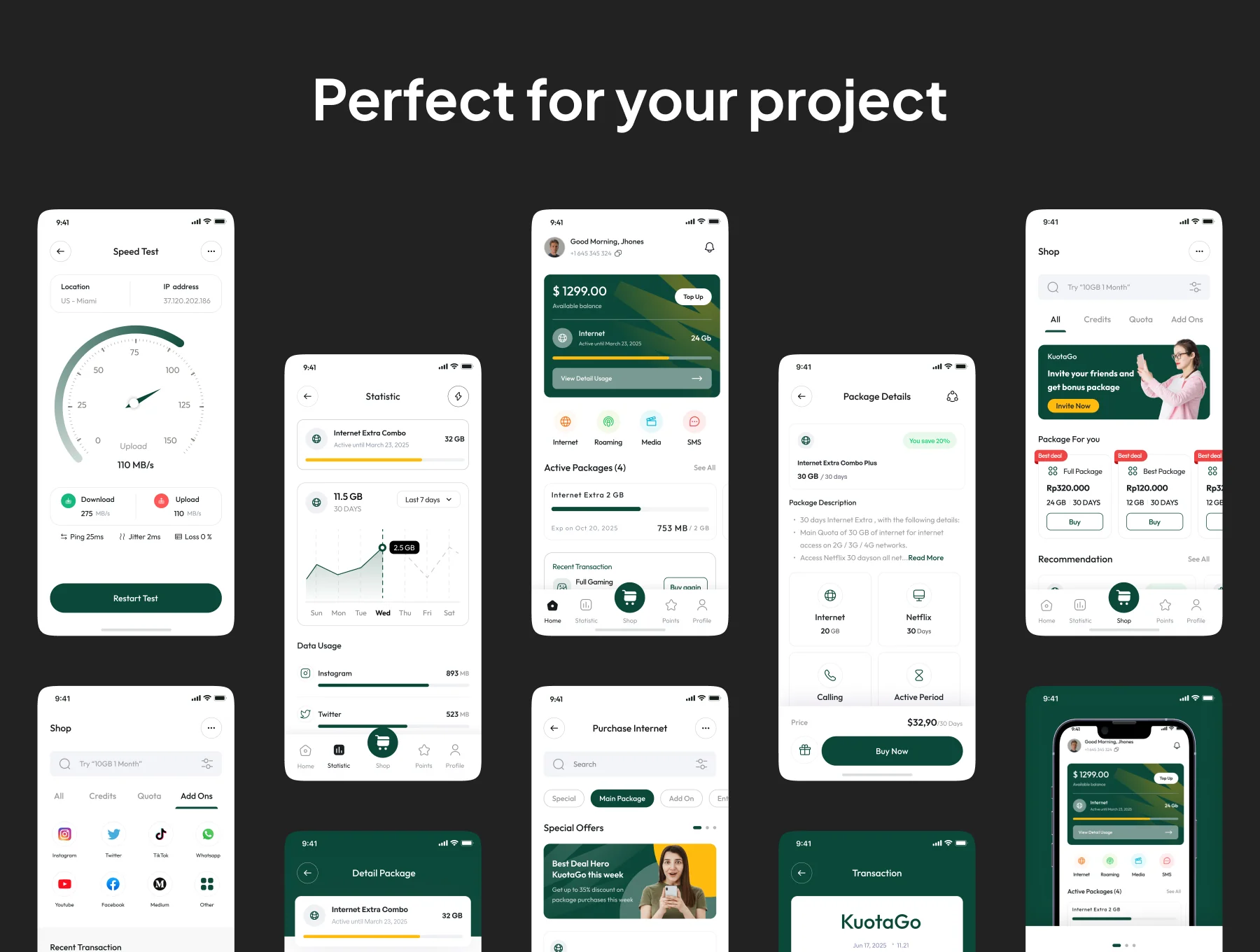 KuotaGo - Internet Provider App IOS UI Kits 5