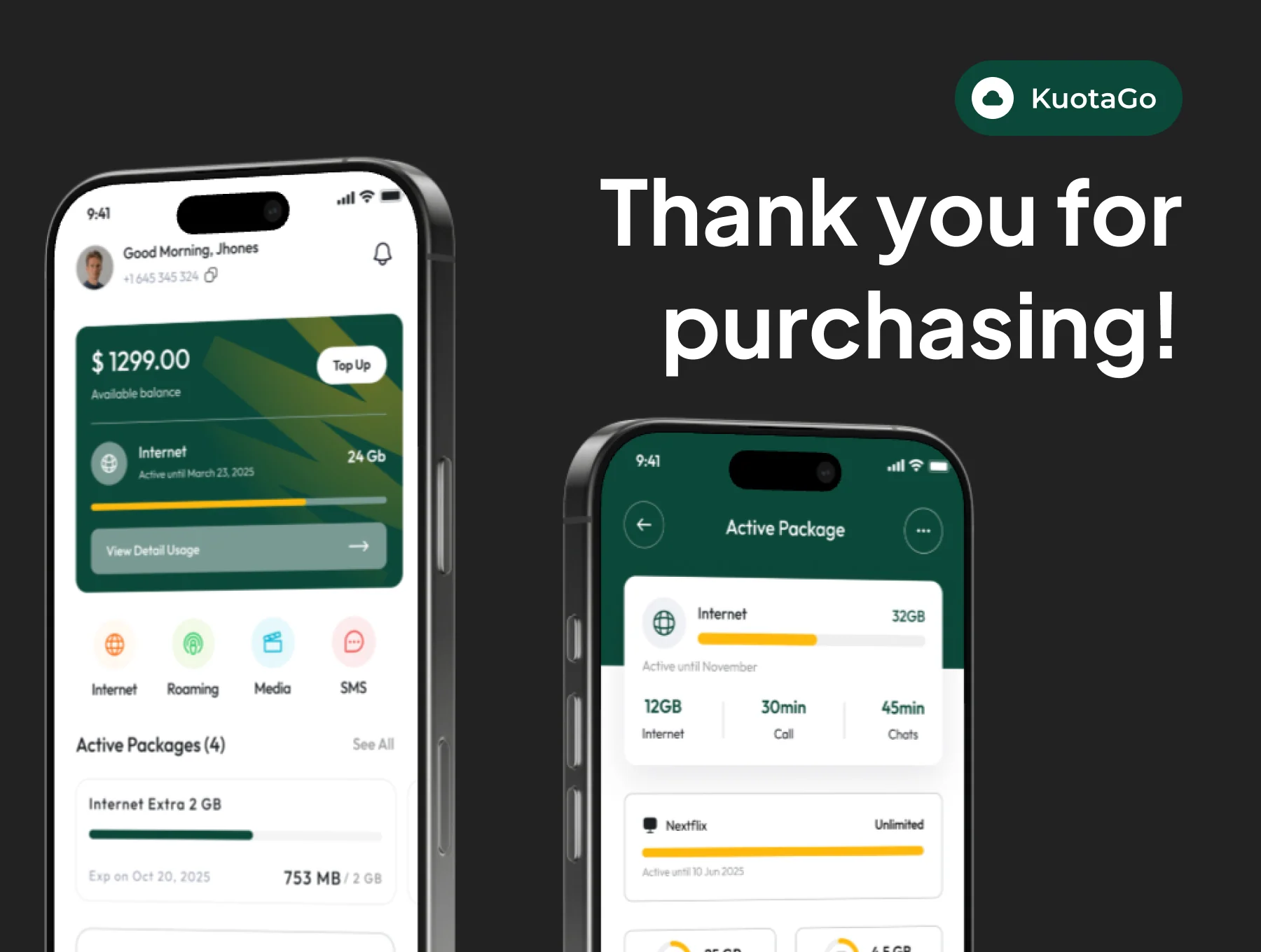 KuotaGo - Internet Provider App IOS UI Kits 6