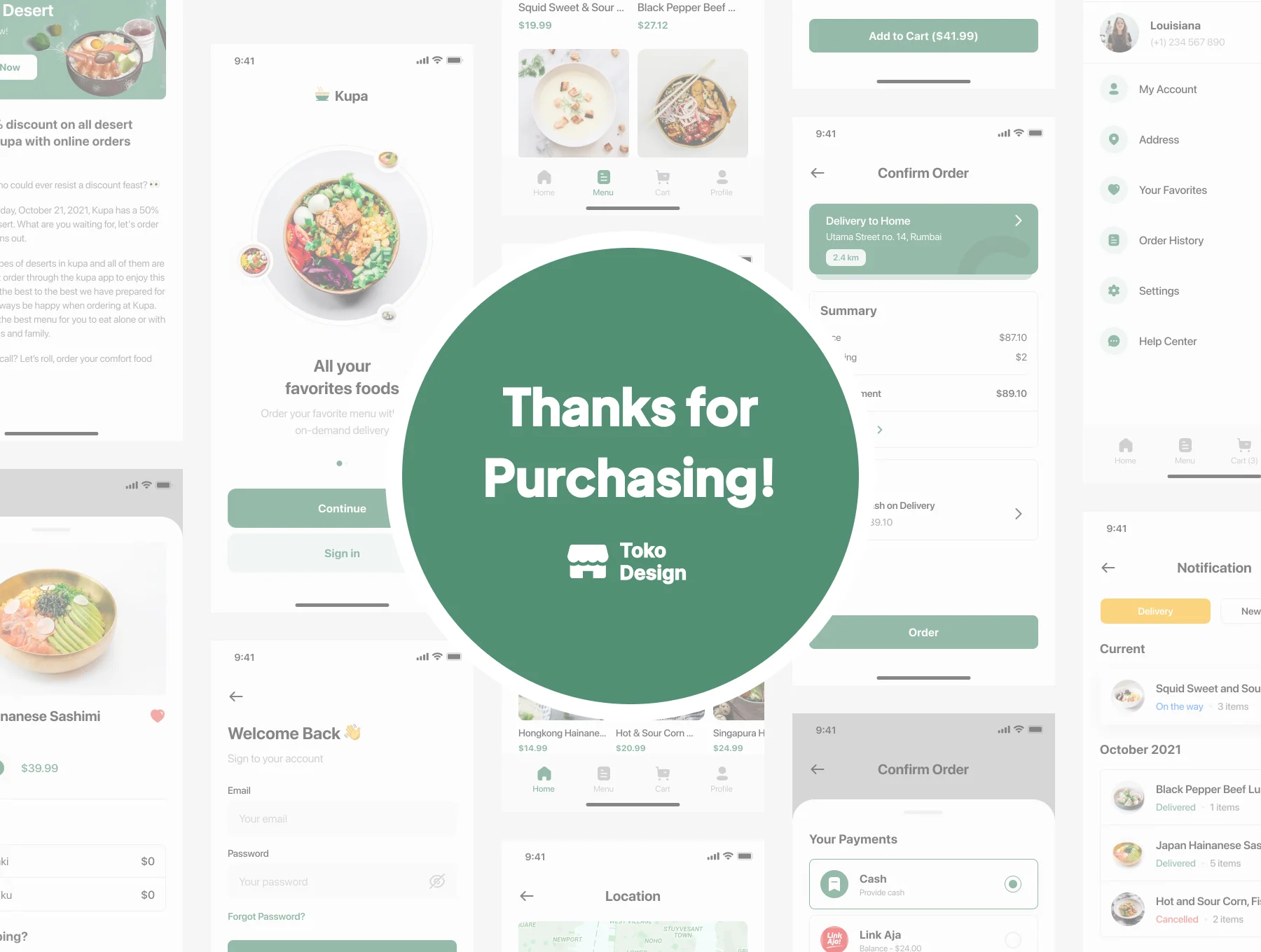 Kupa - Food Delivery App UI Kit 6
