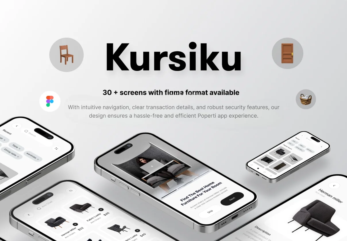 Kursiku - Furniture Ui kit Mobile