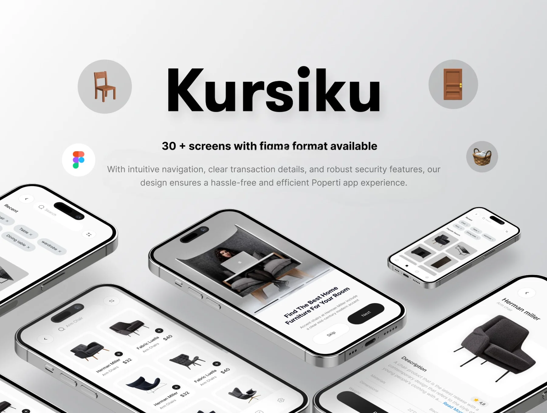 Kursiku - Furniture Ui kit Mobile