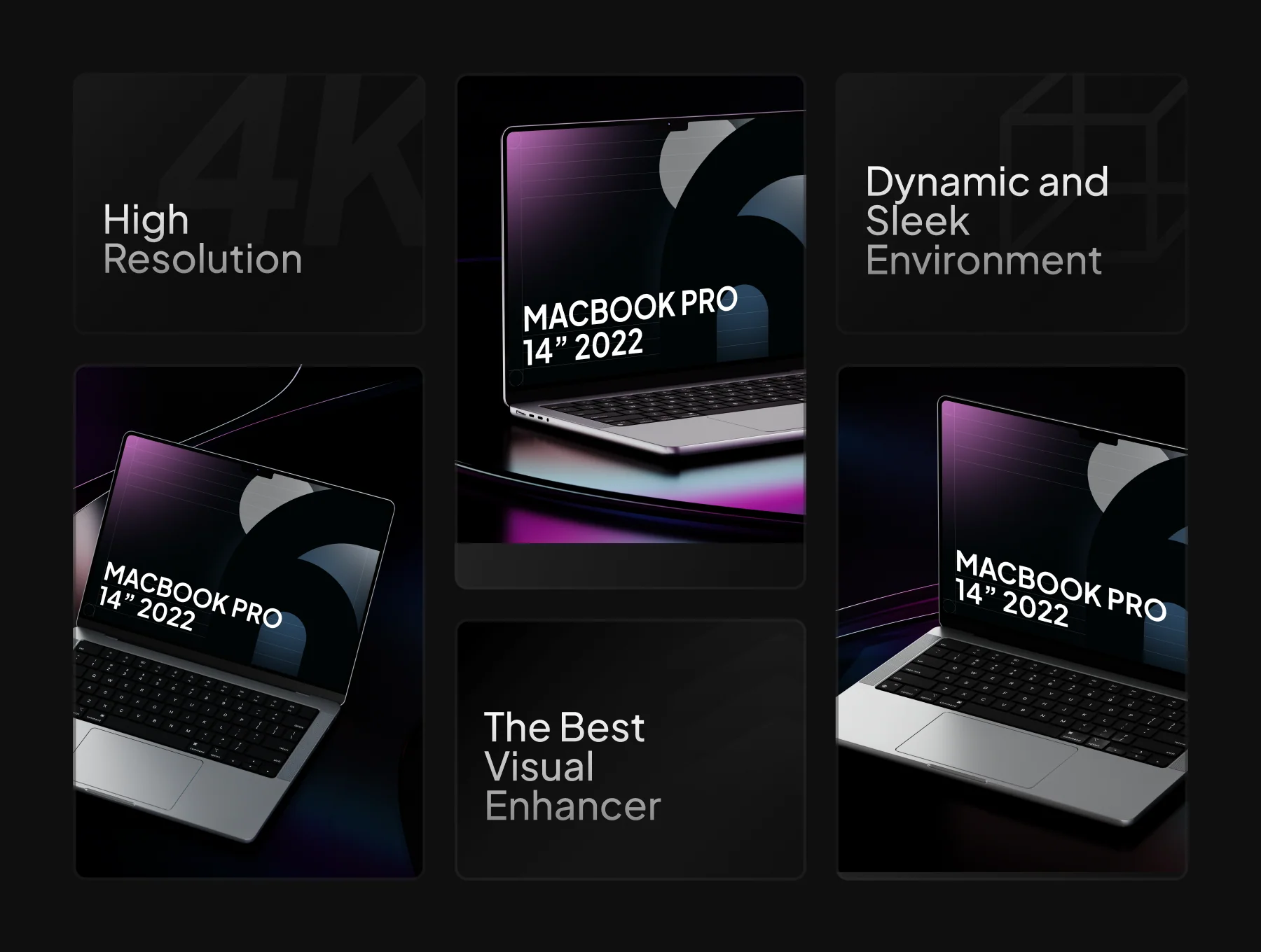 Janhae - Macbook Pro Dark & Colorful Mockup v.01 6
