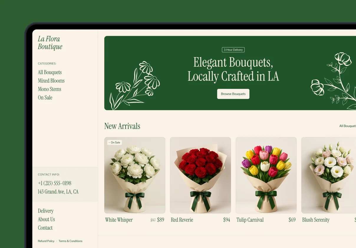 La Flora – Flower Shop Website