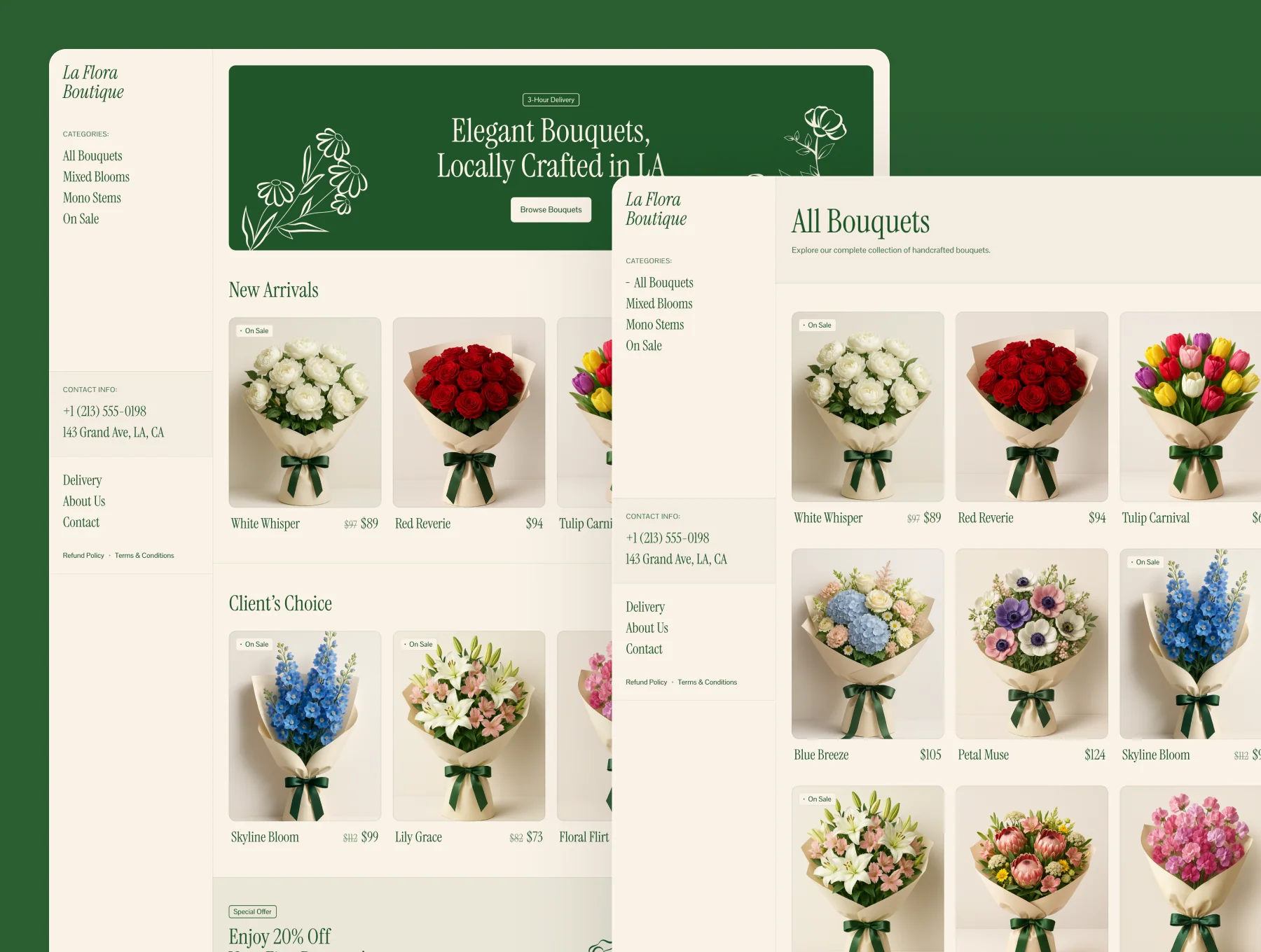 La Flora – Flower Shop Website 2