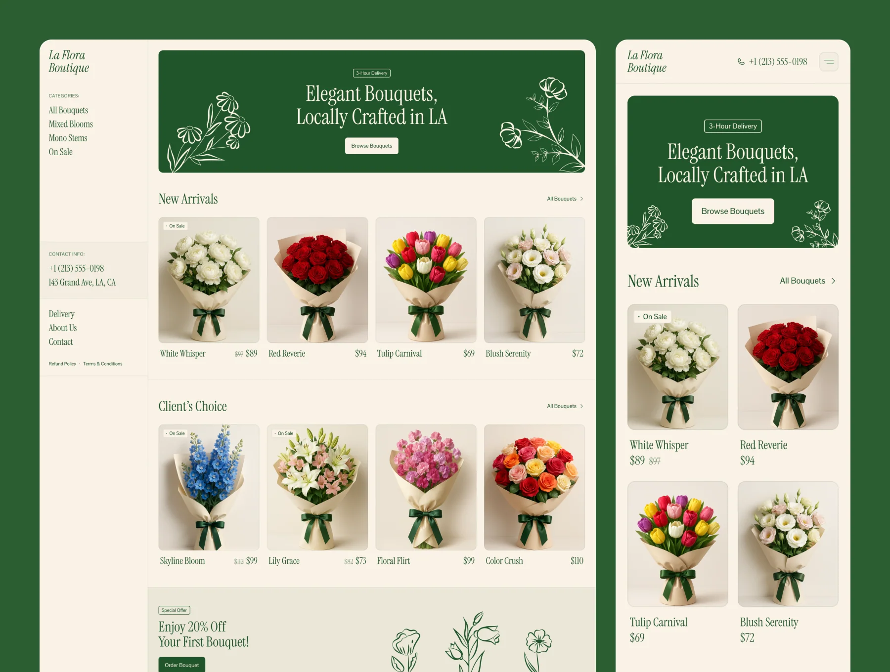 La Flora – Flower Shop Website 3