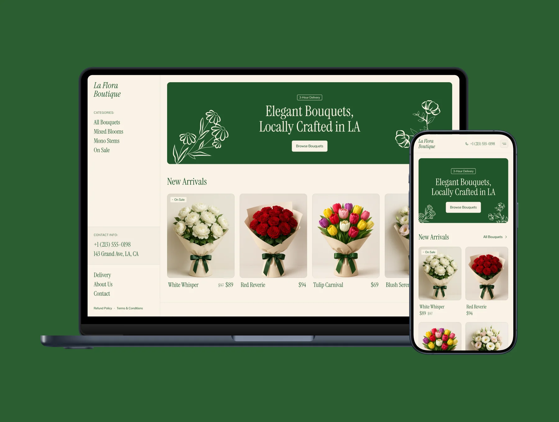 La Flora – Flower Shop Website 6