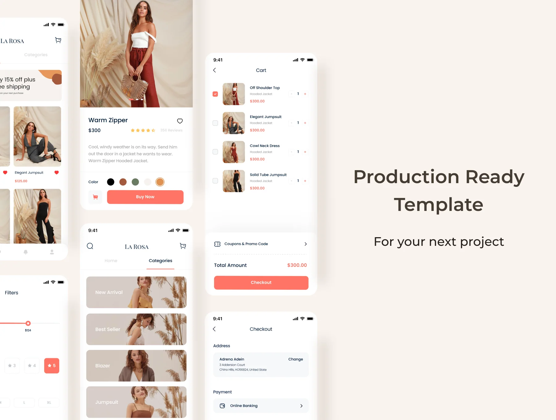 La Rosa - Online Shop App UI Kit 5