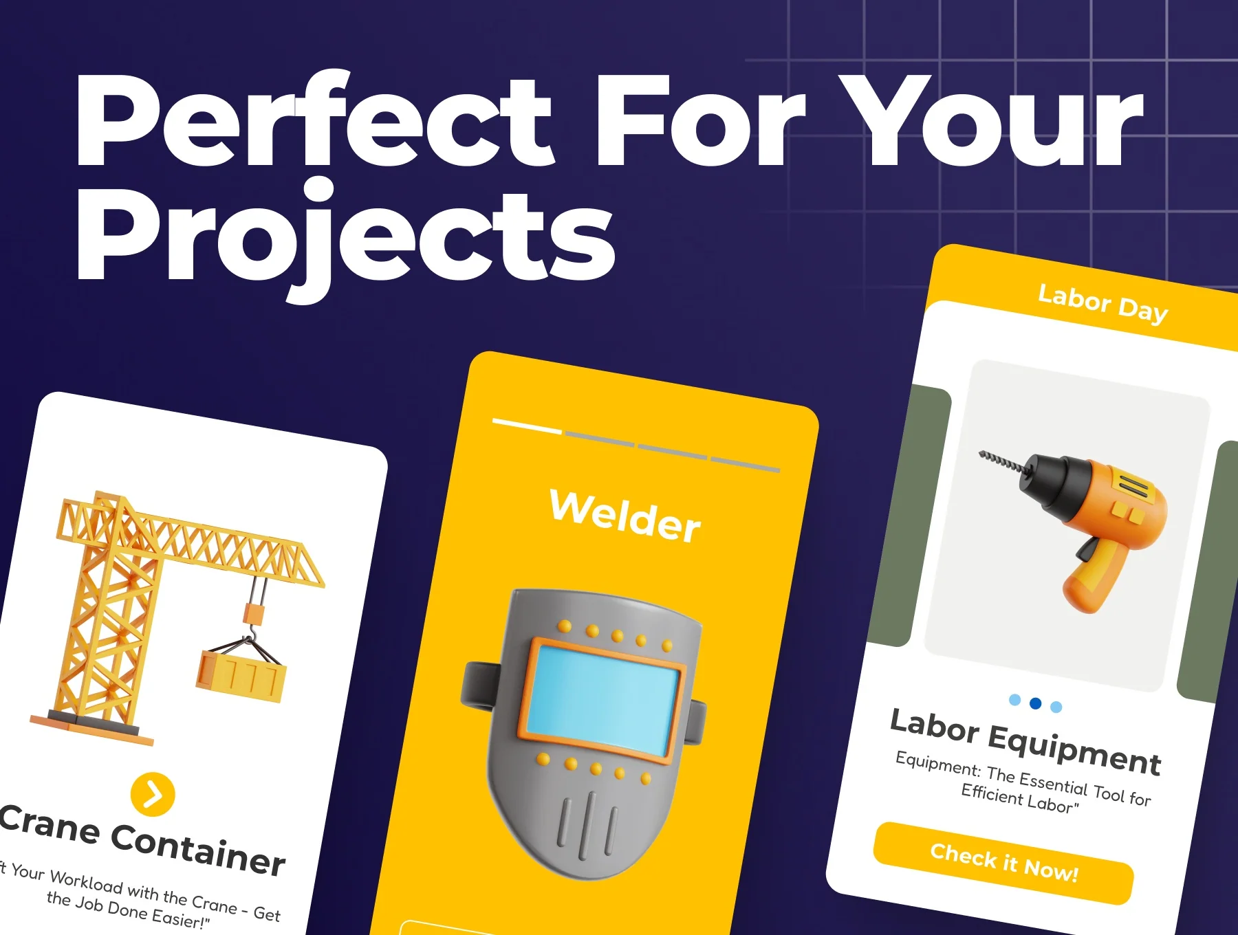 Labor Day 3D Icon Set 3