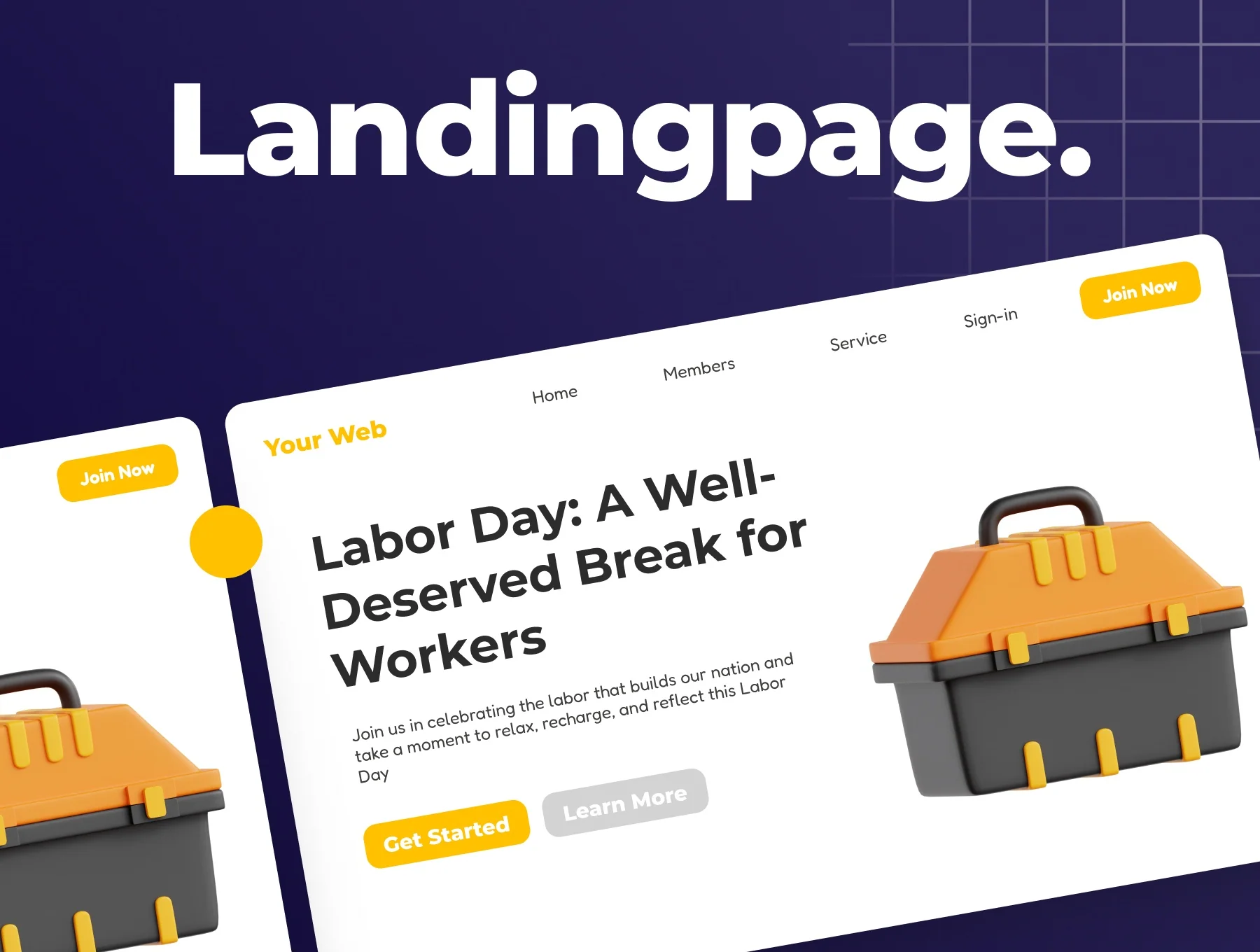 Labor Day 3D Icon Set 4