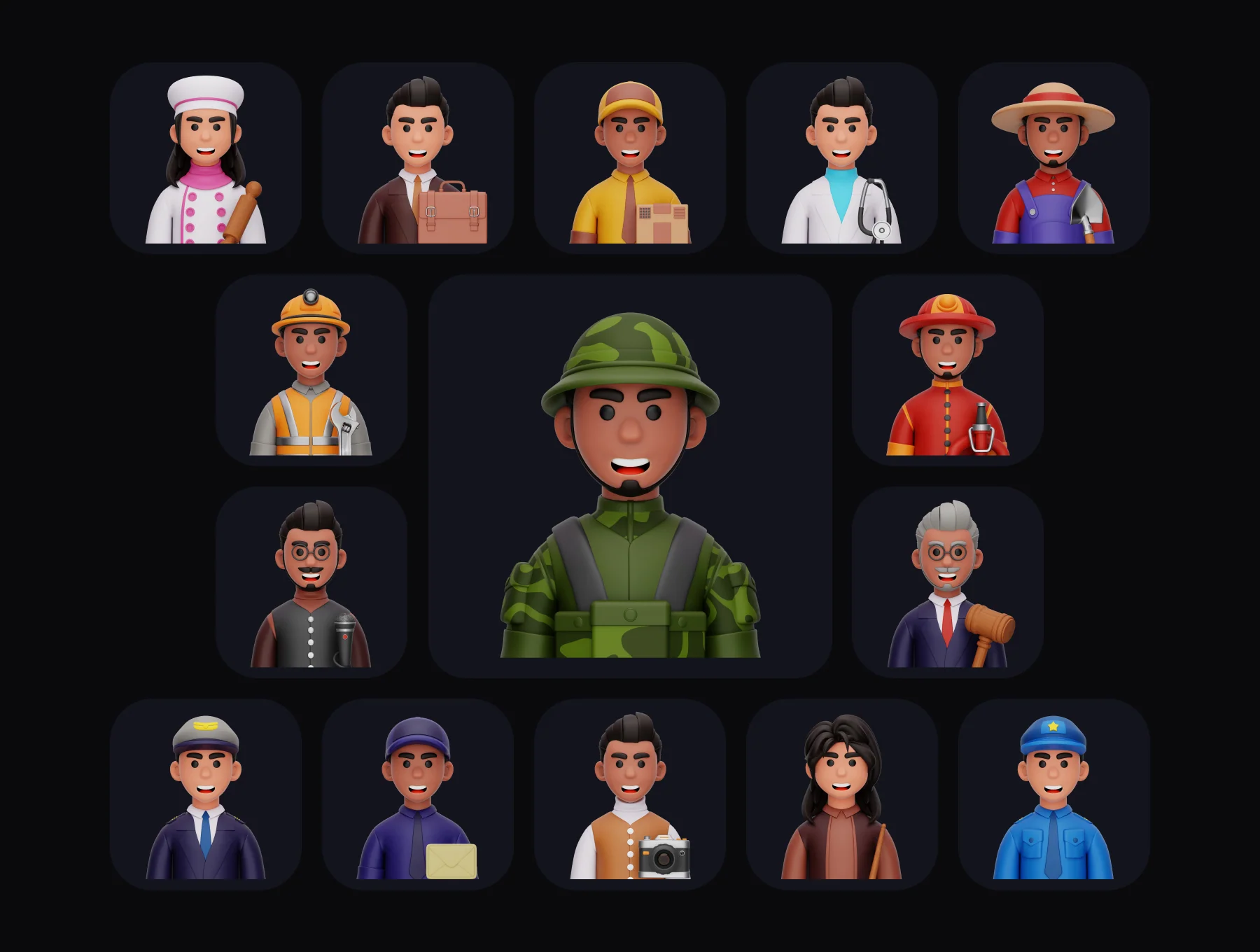 Labor Day 3D Illustration Pack 8