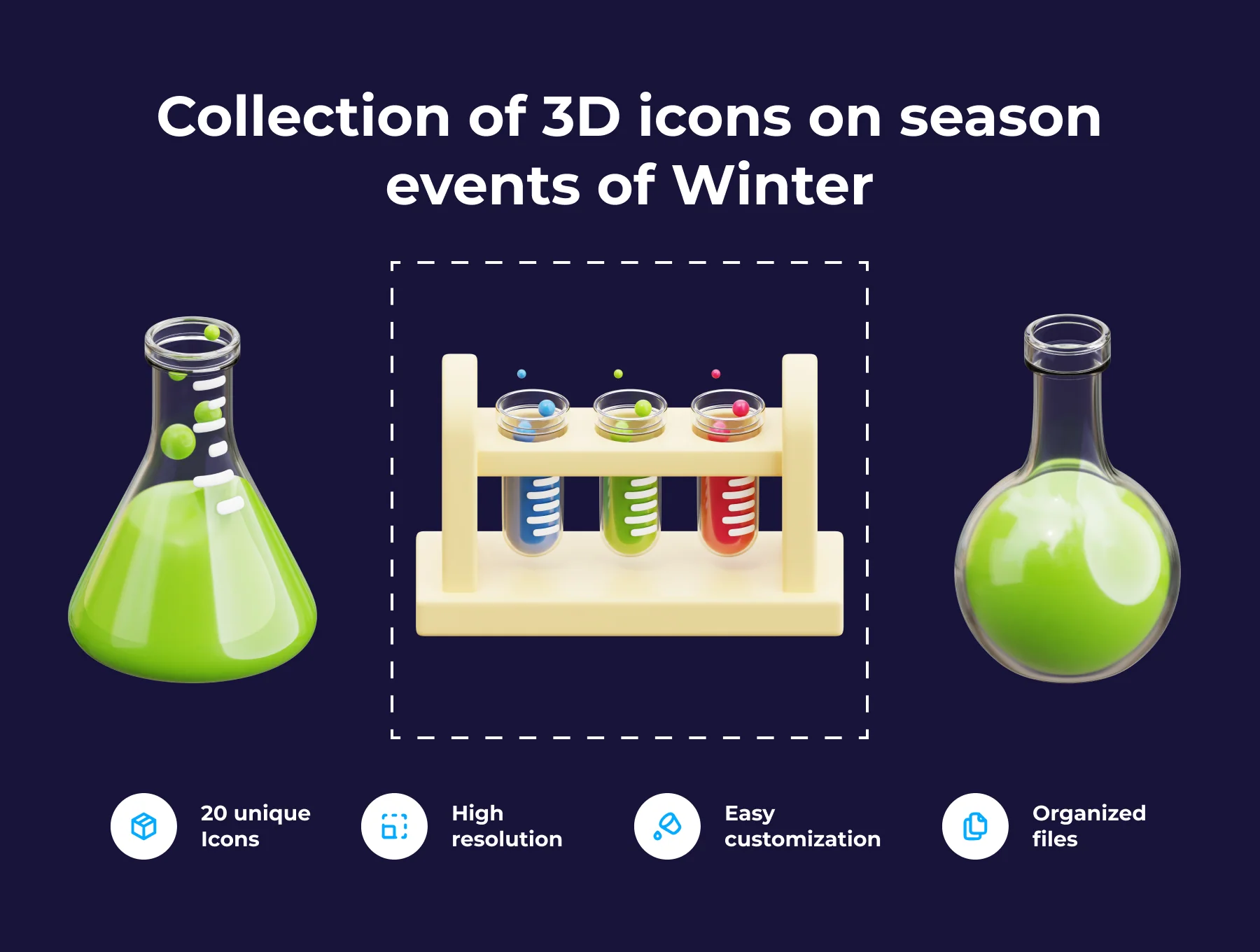Laboratory 3D Illustration Pack 2