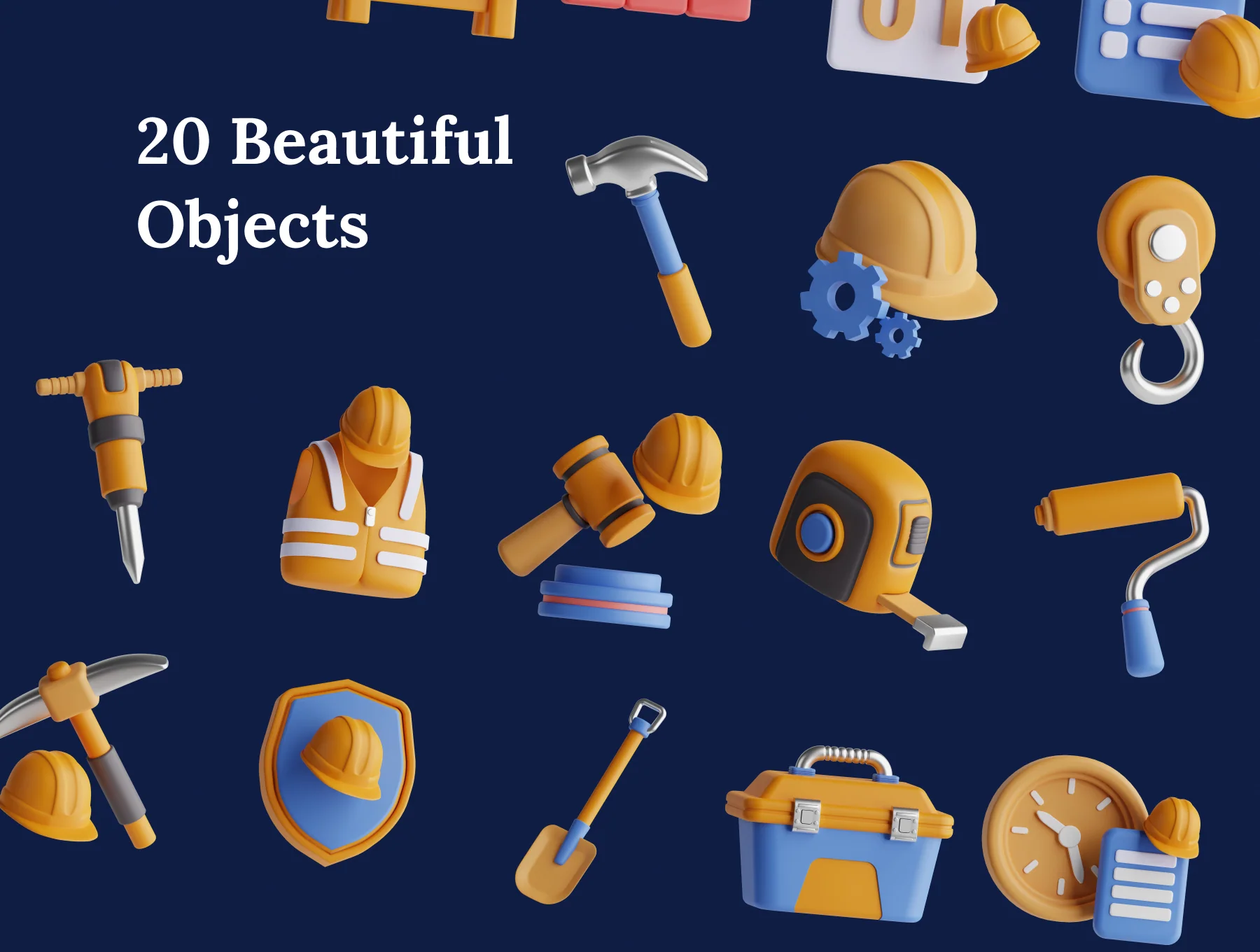 Labour Day 3D Icon Set 6