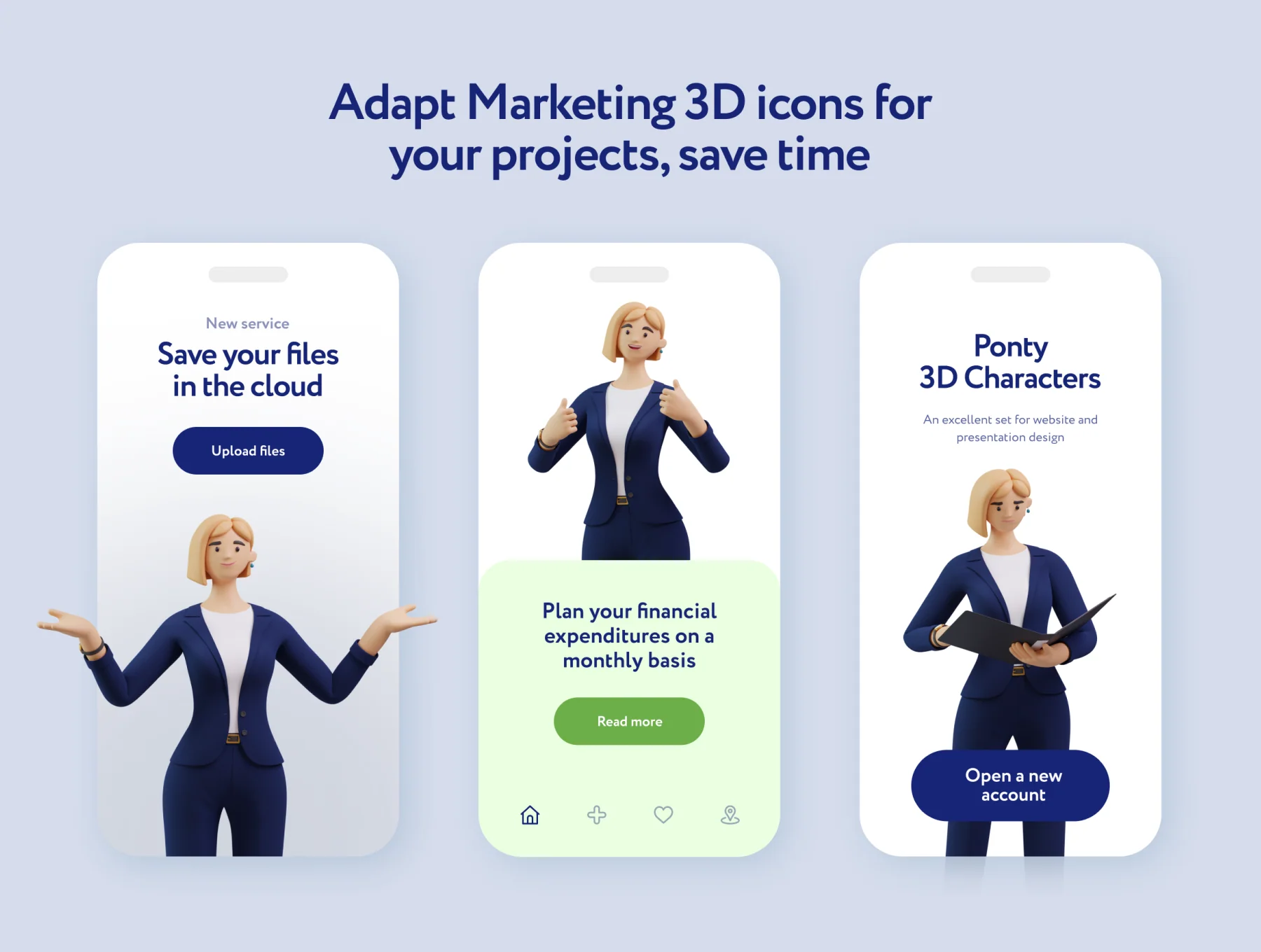 Ladsy Businesswoman 3D Character Set 3