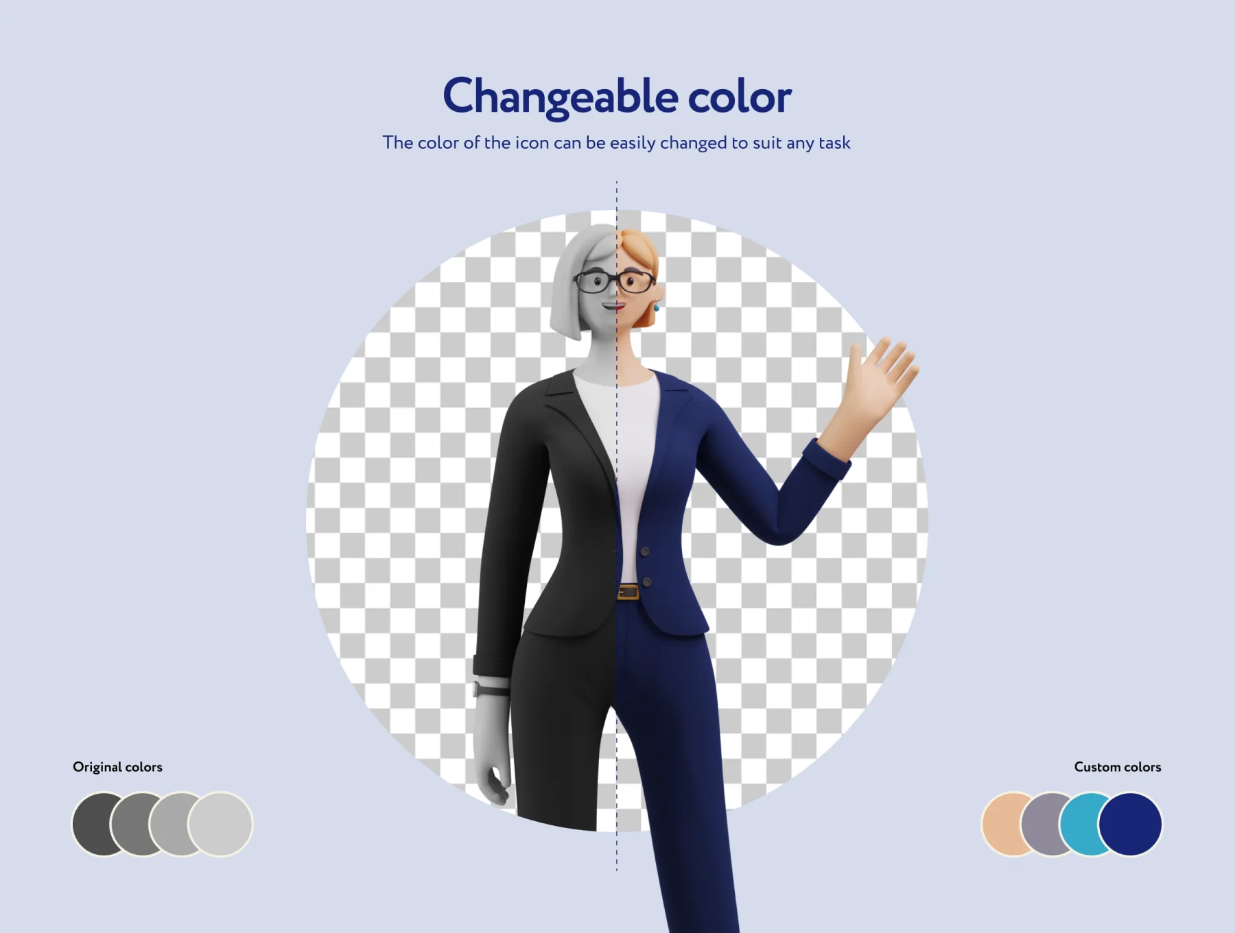 Ladsy Businesswoman 3D Character Set 7
