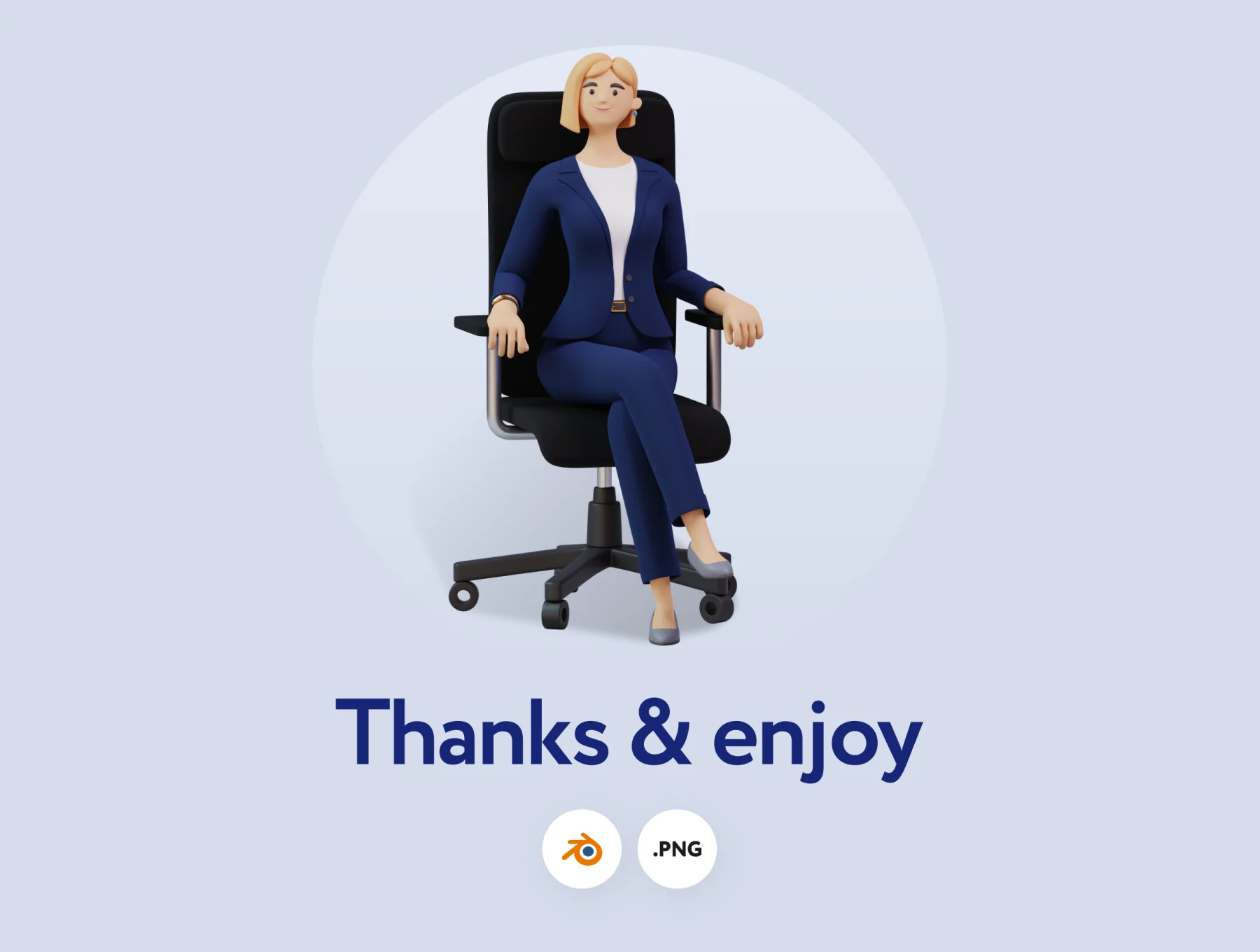 Ladsy Businesswoman 3D Character Set 8