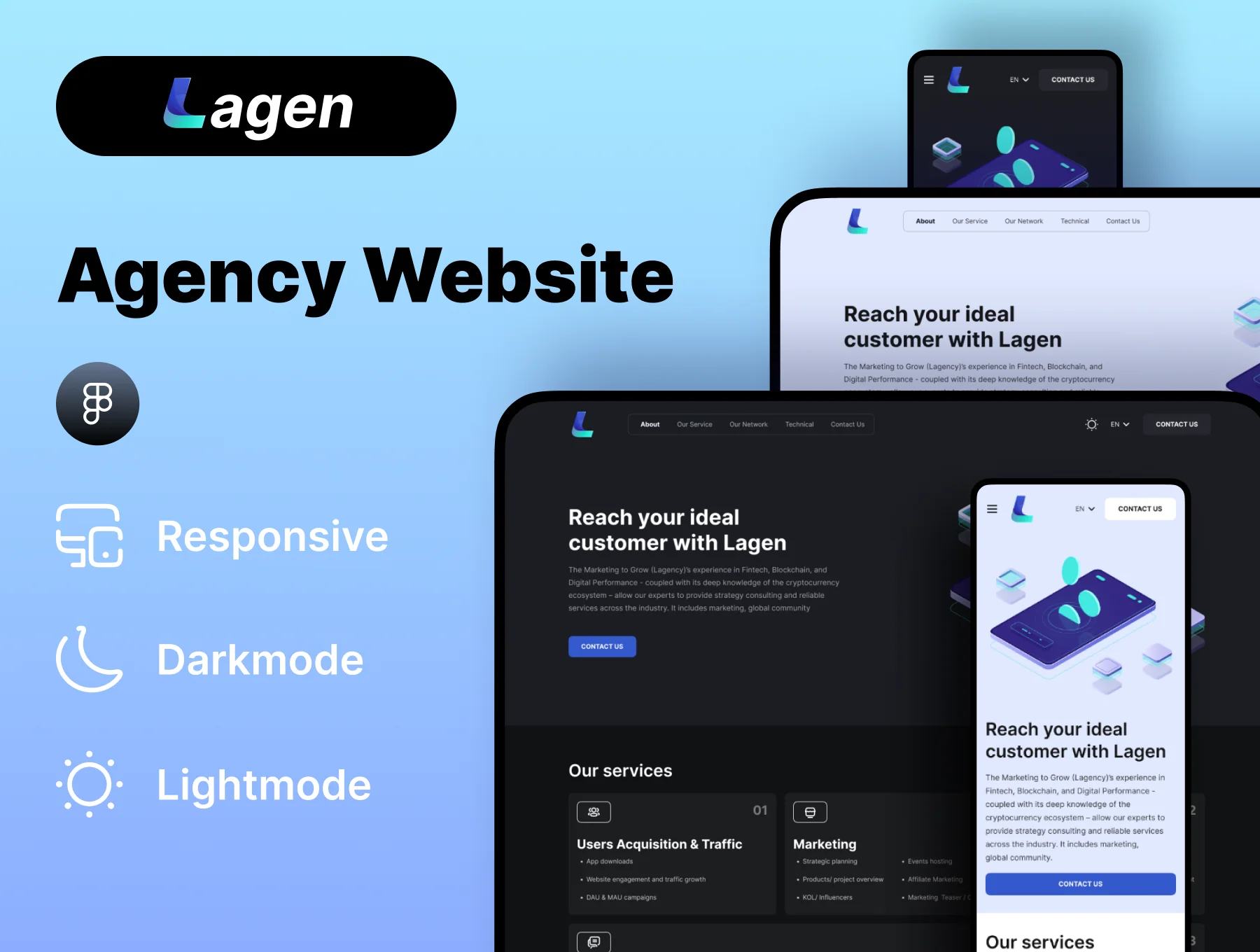 Lagen - Agency Website UI Kit