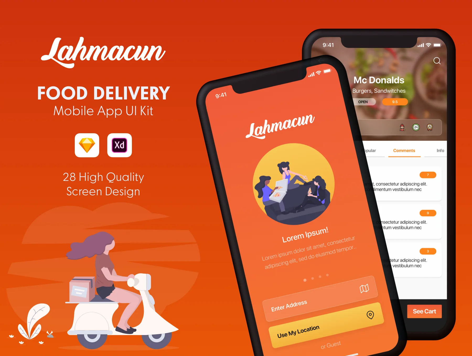 Lahmacun - Food Delivery Mobile App UI Kit
