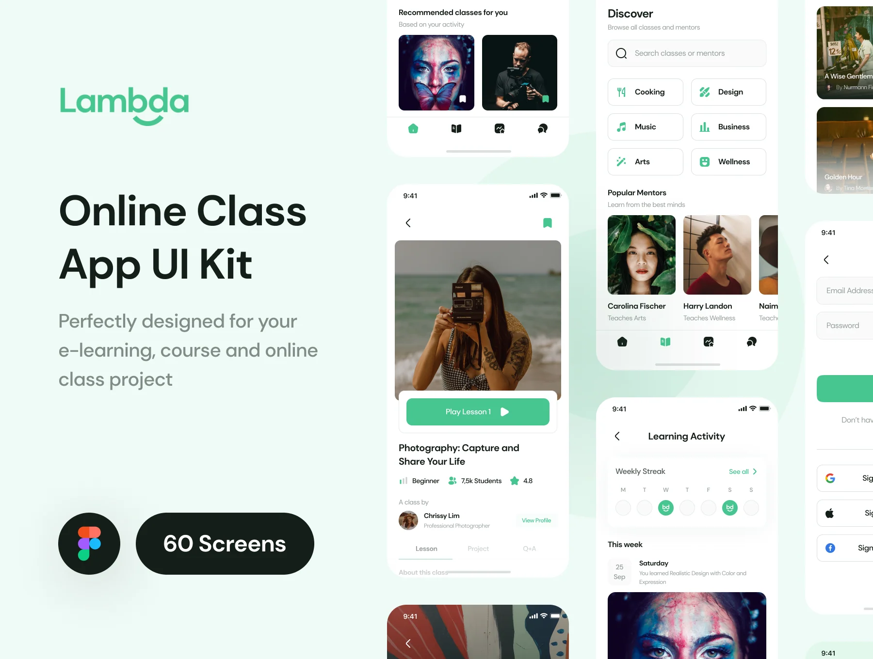 Lambda - E-Learning & Online Class App UI Kit