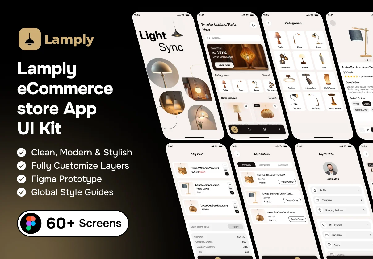 💡 Lamply – eCommerce Store App UI Kit