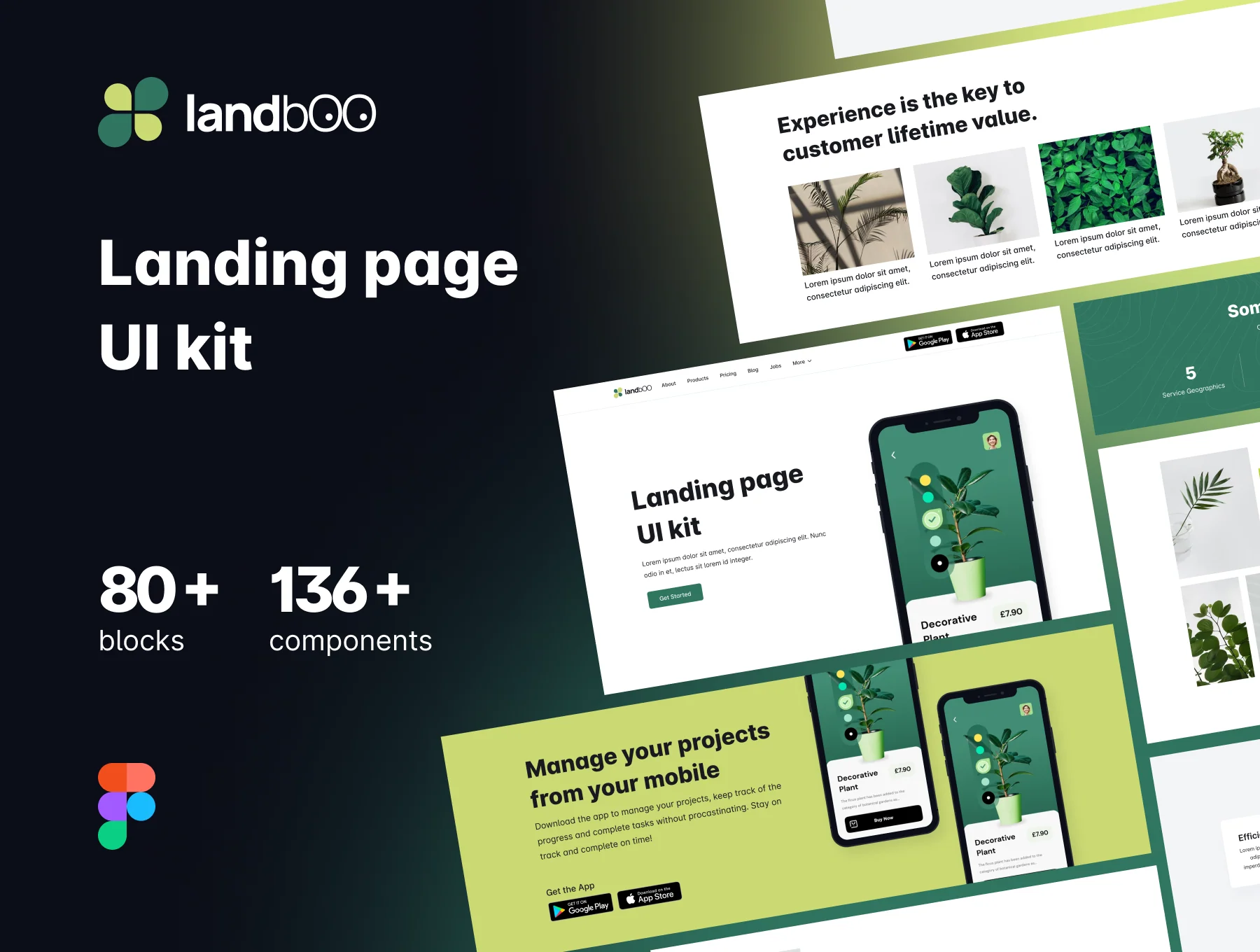 landbOO Landing page UI kit