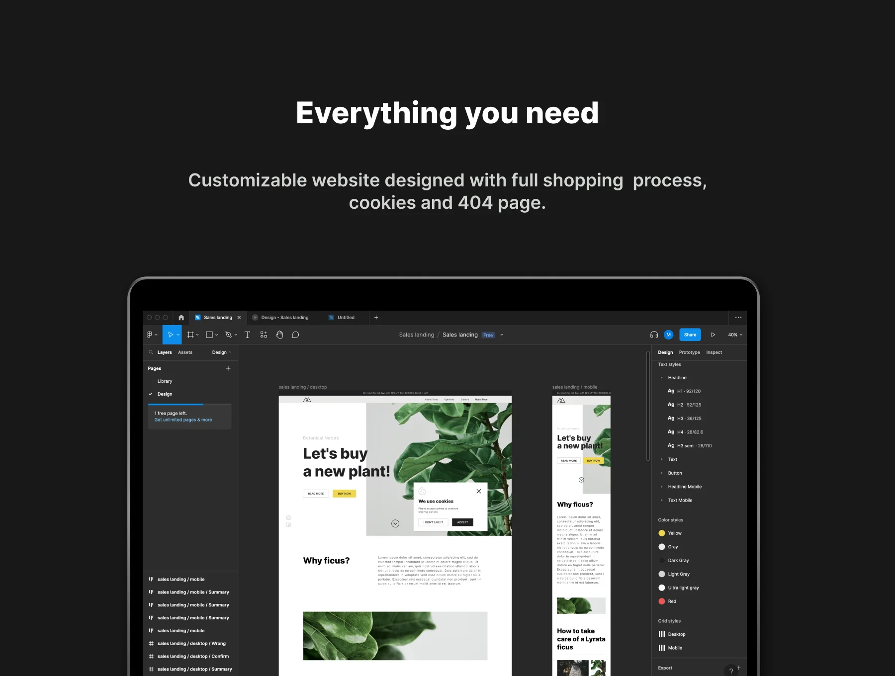 Landing | e-Commerce | Figma Template 2