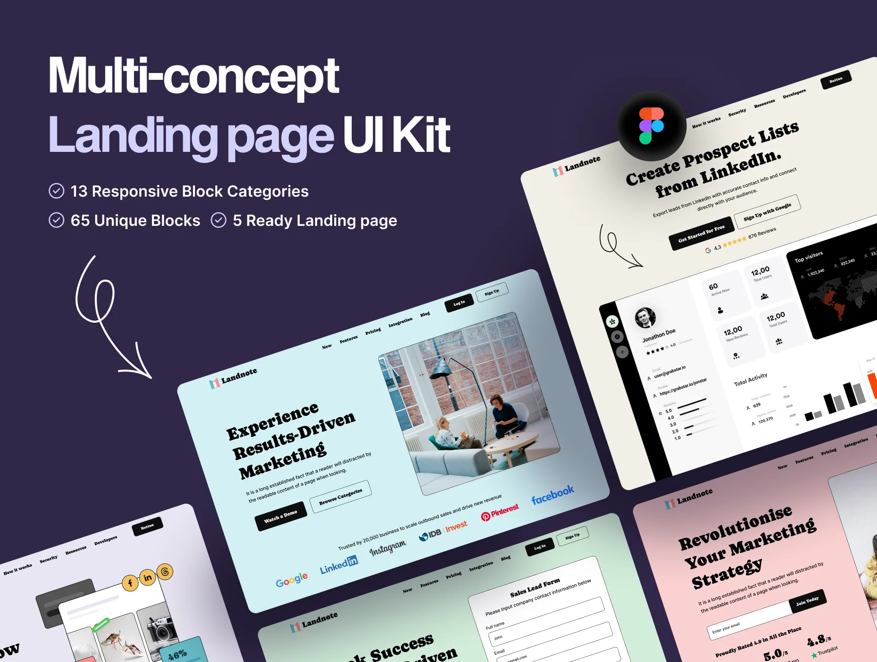 Marketing Landing Page UI kit