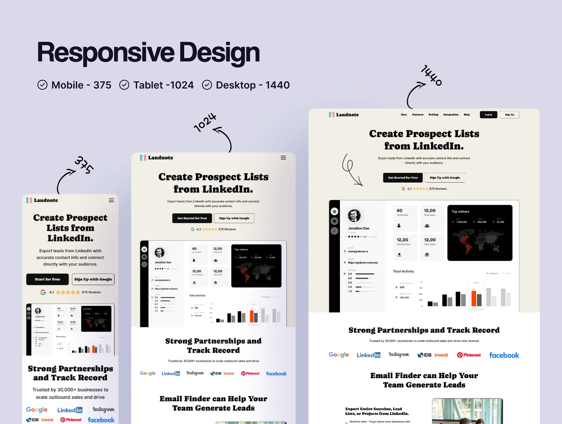 Marketing Landing Page UI kit 4