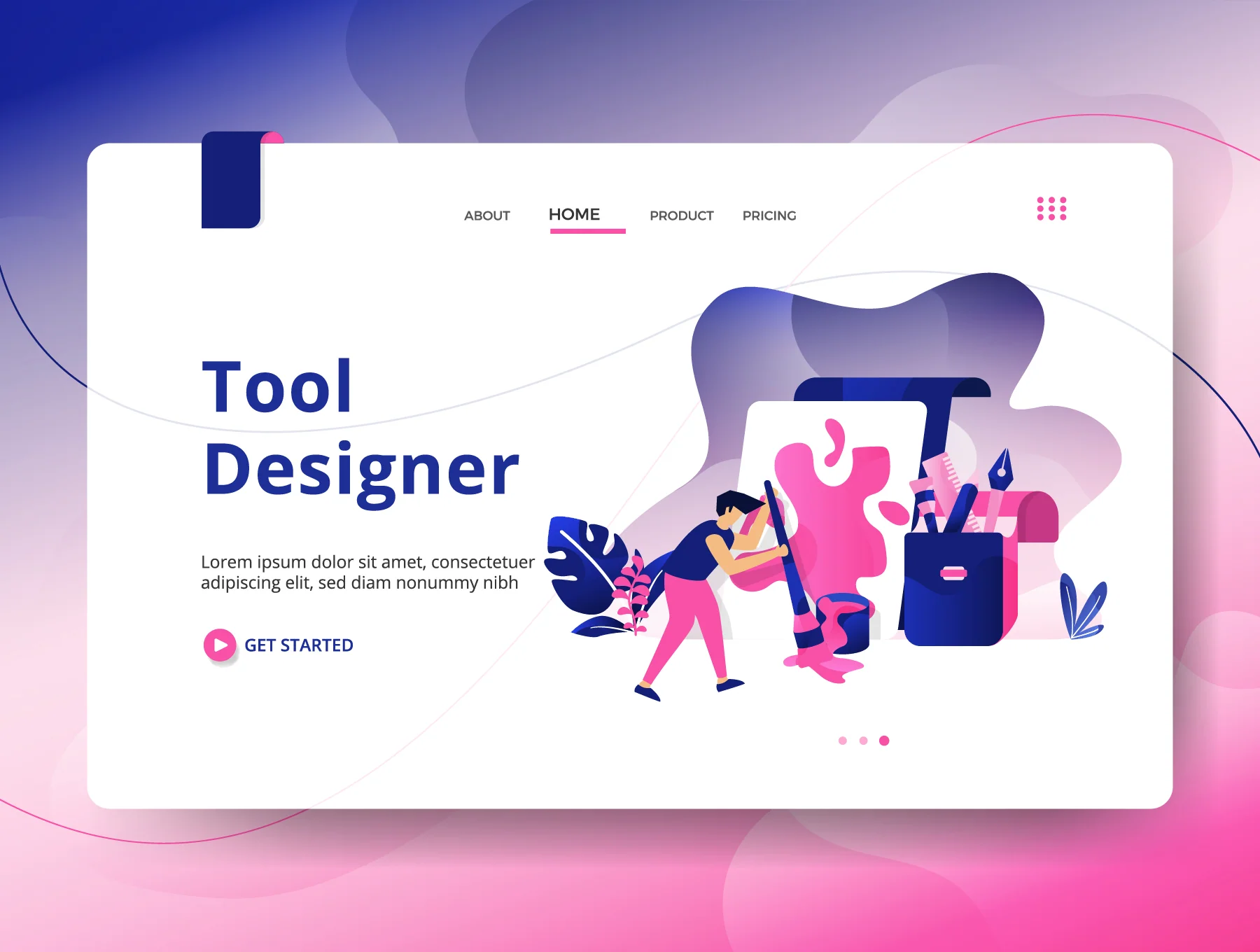 Landing Page Creative Process sets Illustration 4