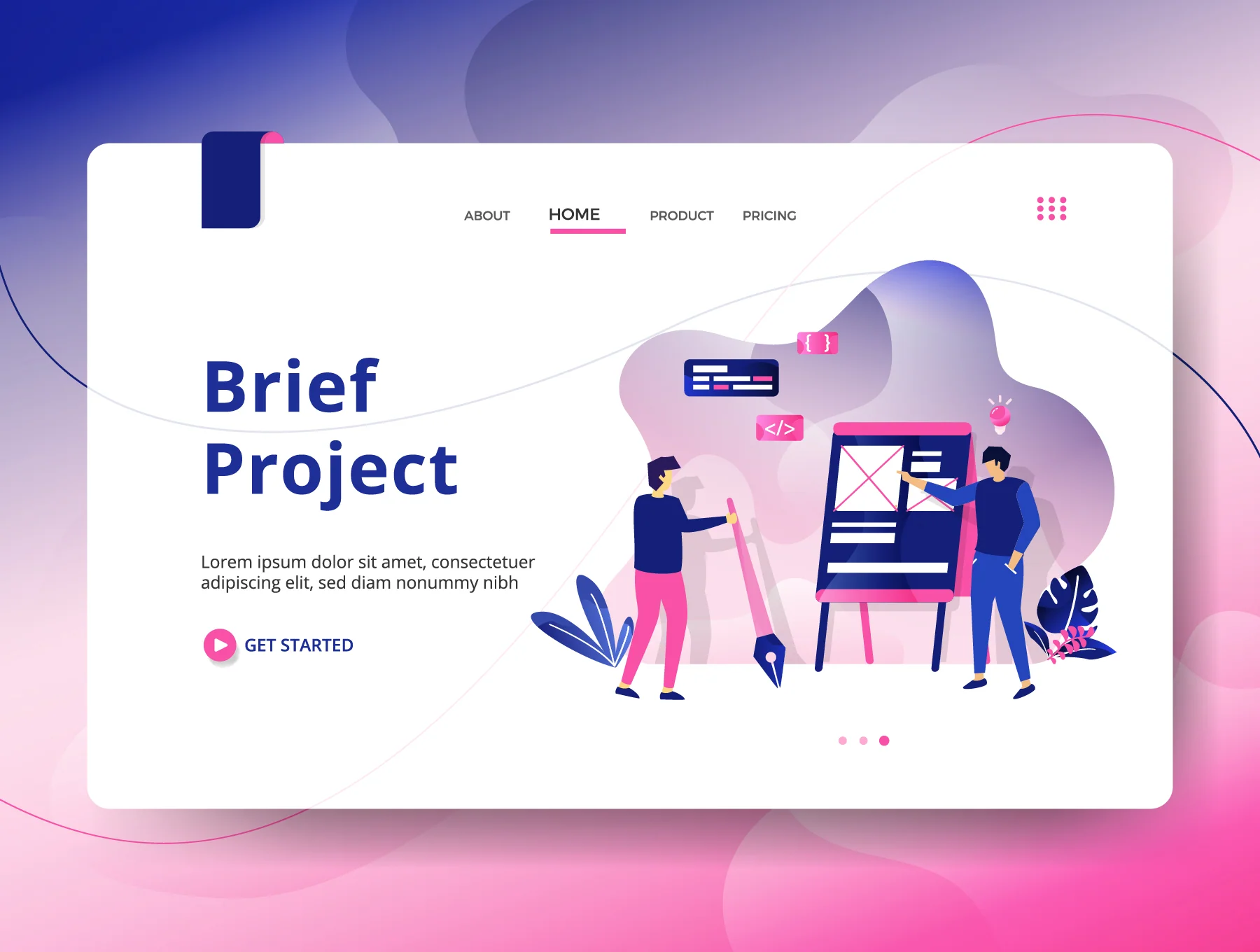 Landing Page Creative Process sets Illustration 7