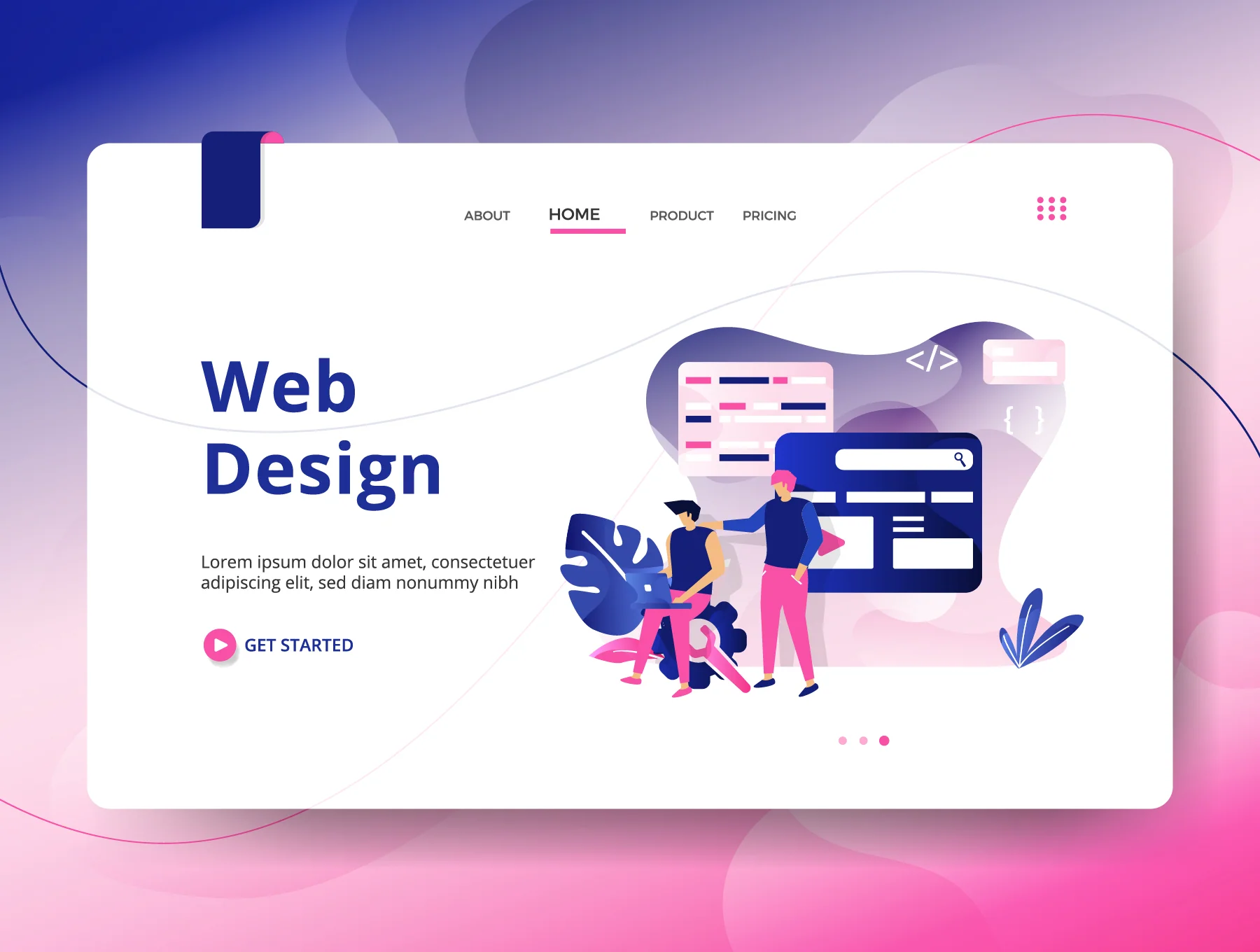 Landing Page Creative Process sets Illustration 8