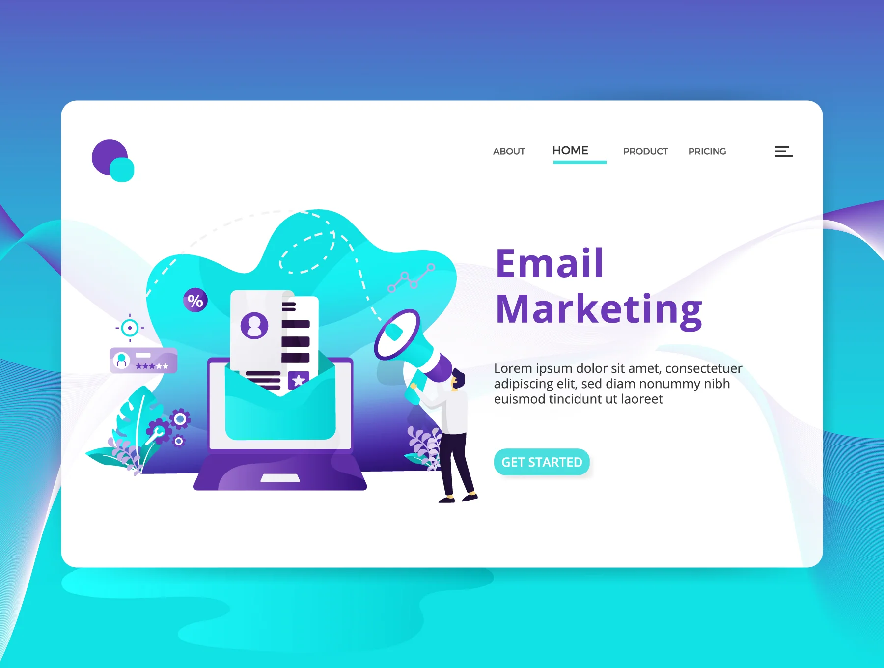 Landing Page Head Hunting sets Illustration 3