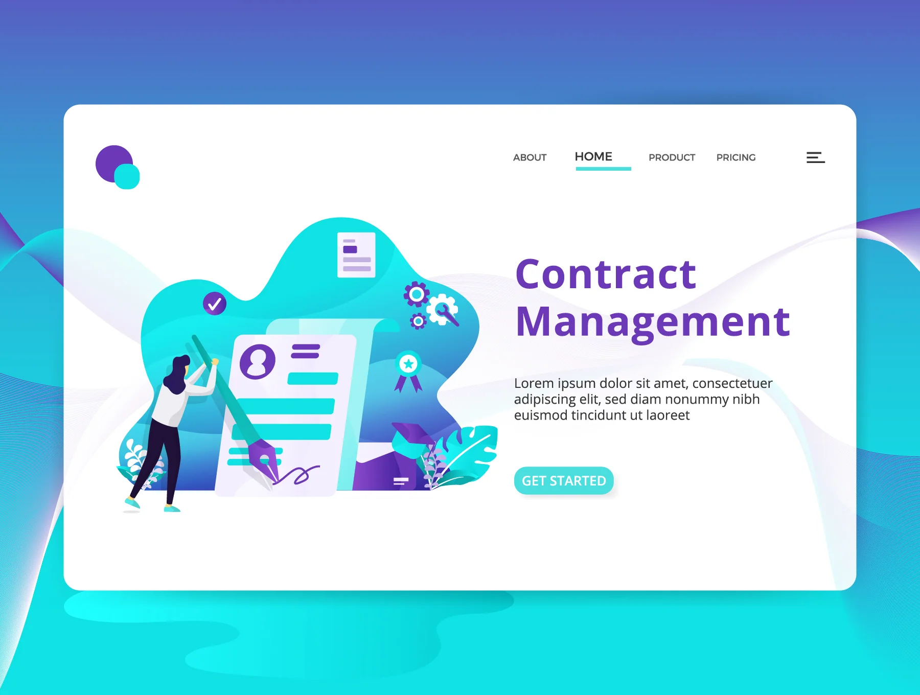 Landing Page Head Hunting sets Illustration 5