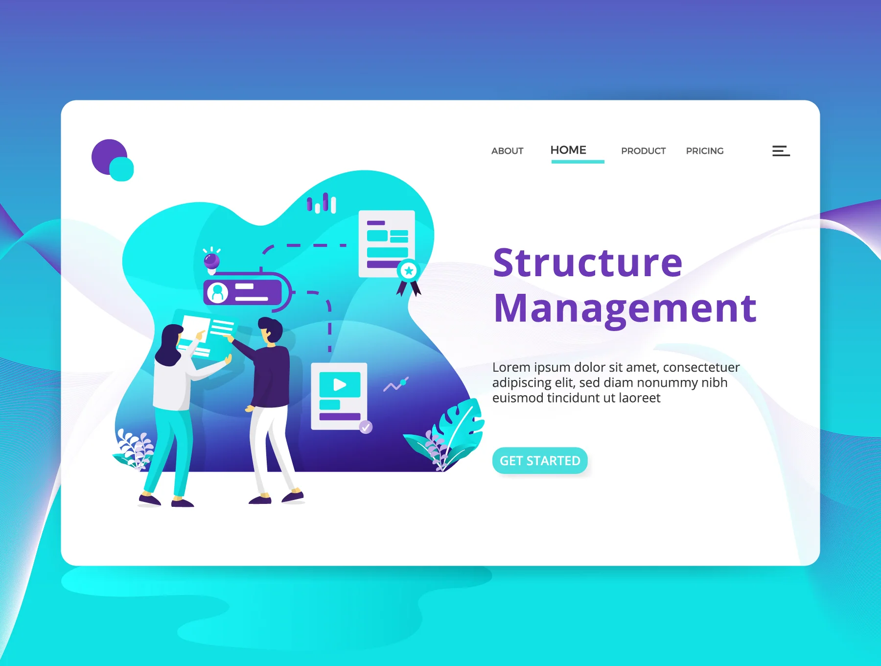 Landing Page Head Hunting sets Illustration 7