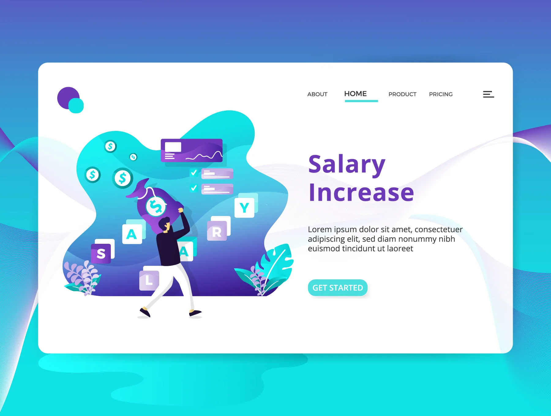 Landing Page Head Hunting sets Illustration 8