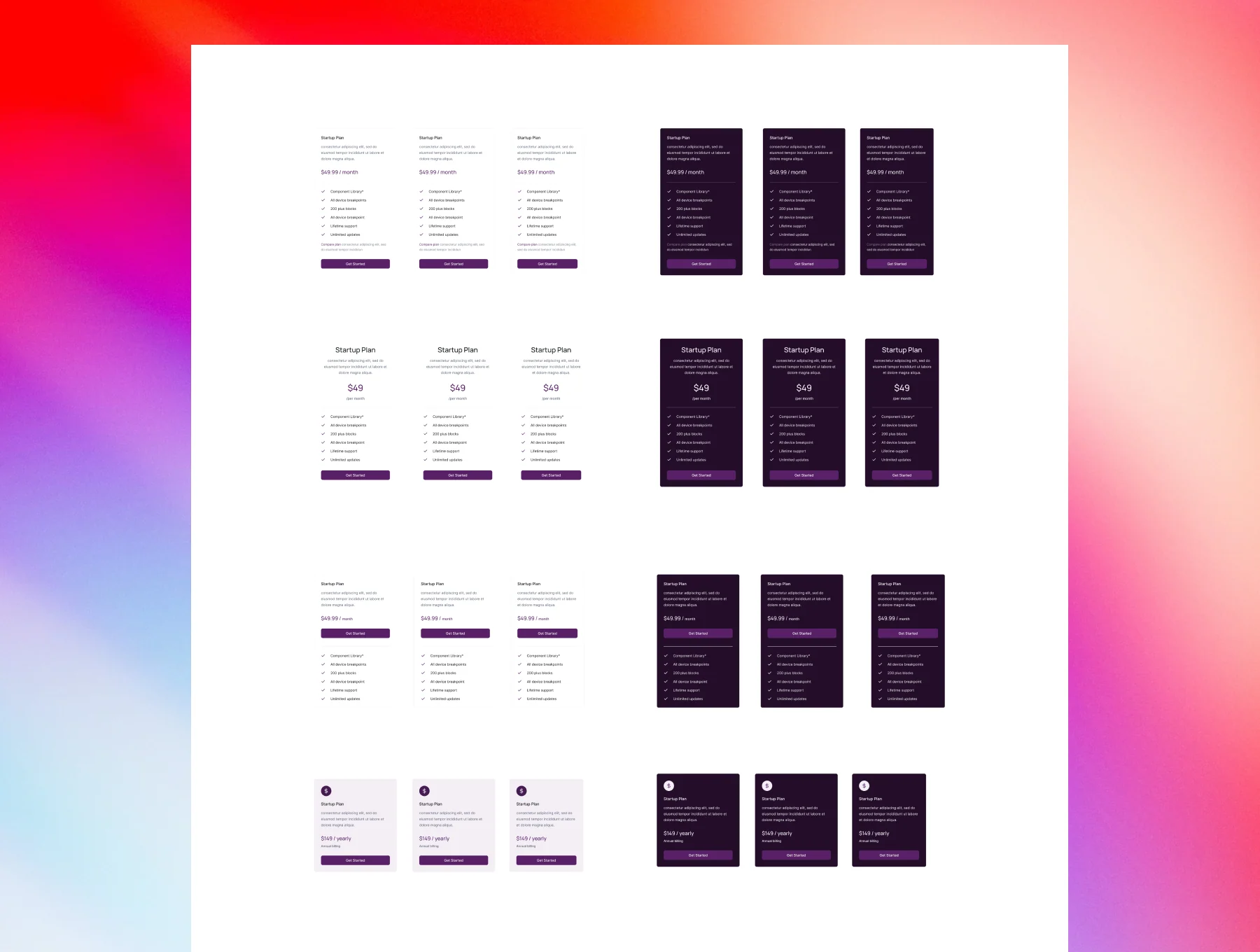 Landing Page UI Kit & Design System Vol. 1.0. 5