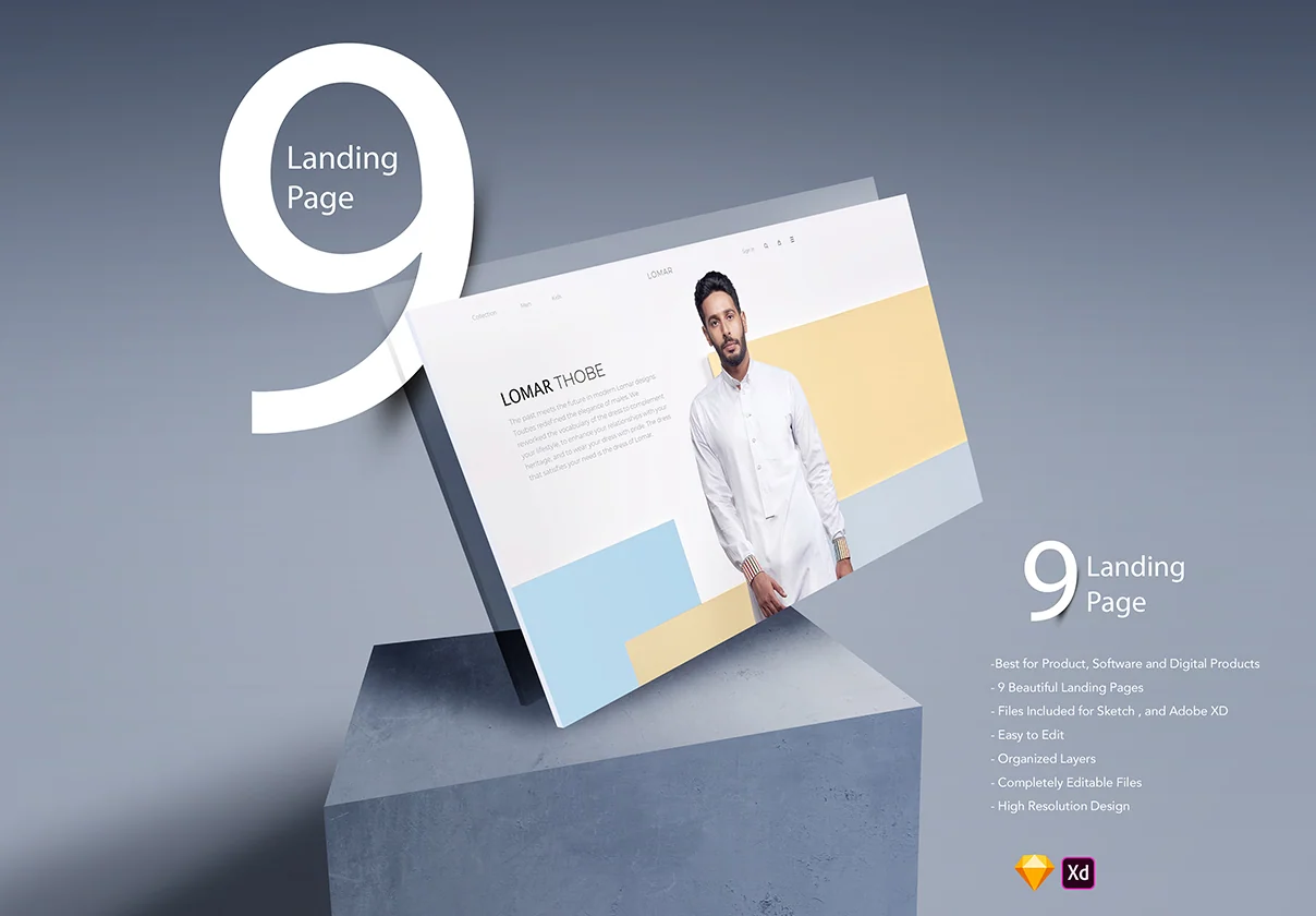 Landing Page UI kit fully compatible