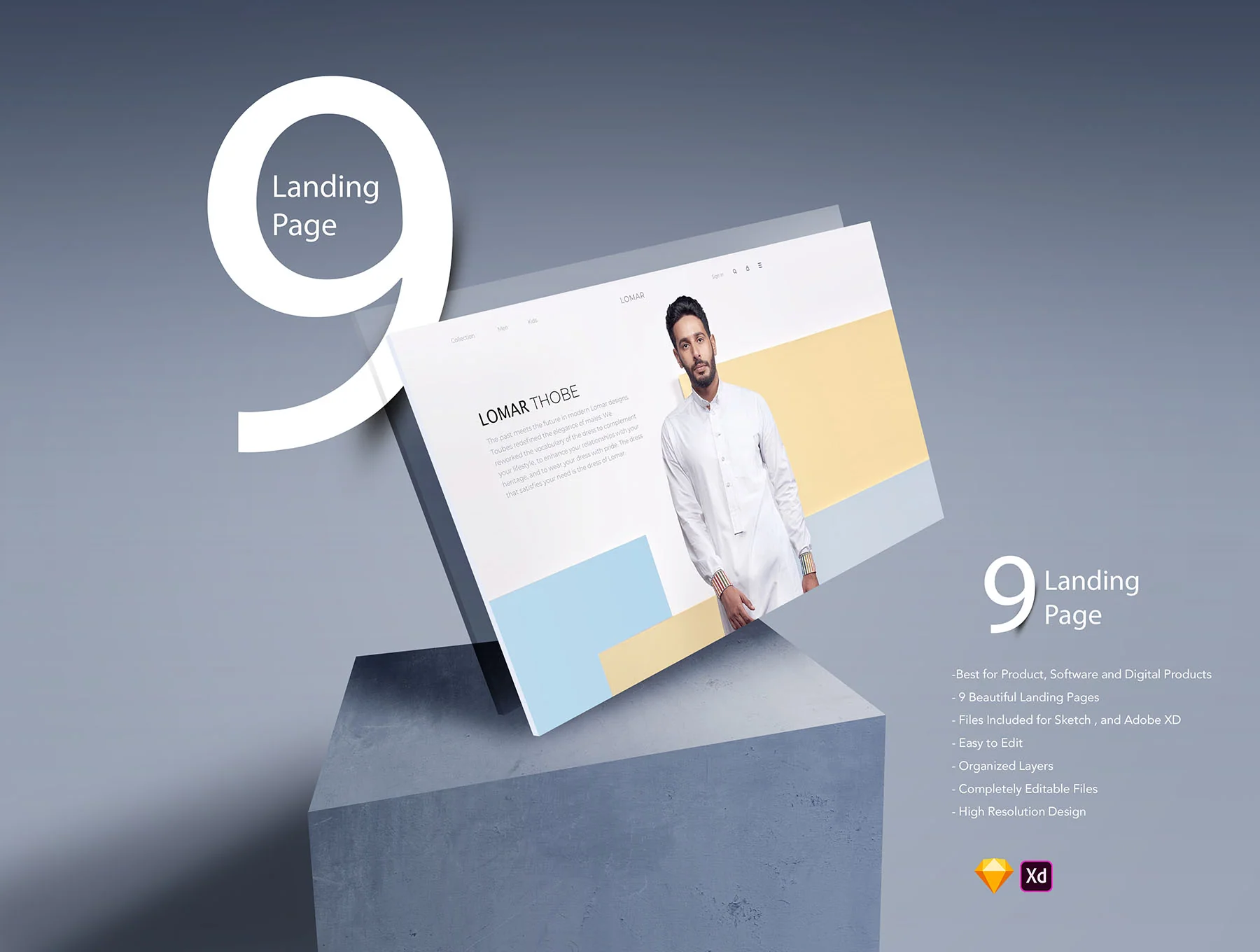 Landing Page UI kit fully compatible