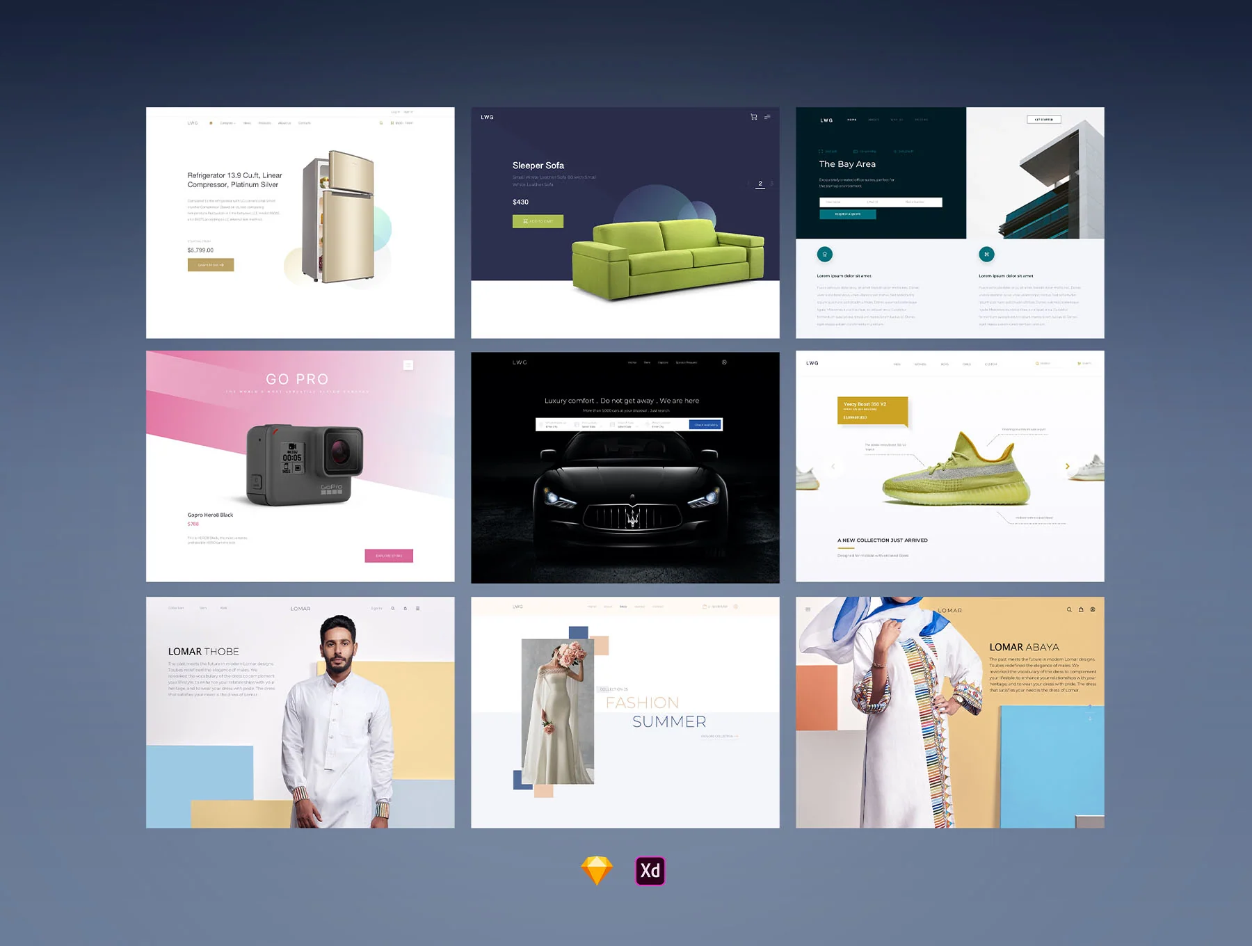 Landing Page UI kit fully compatible 2
